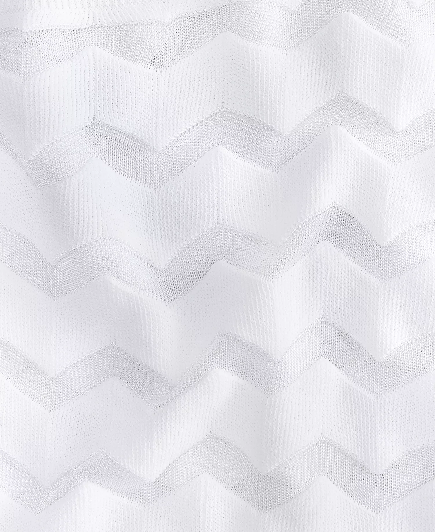 Women's Sheer Chevron Stripe Sweater, Macy's Exclusive - Bright White - L