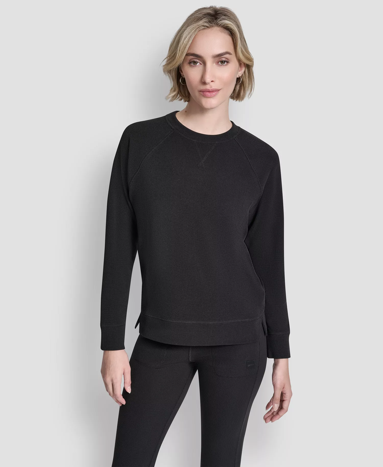 Women's Transcend Thermal Pull-On Sweatshirt - Black - L