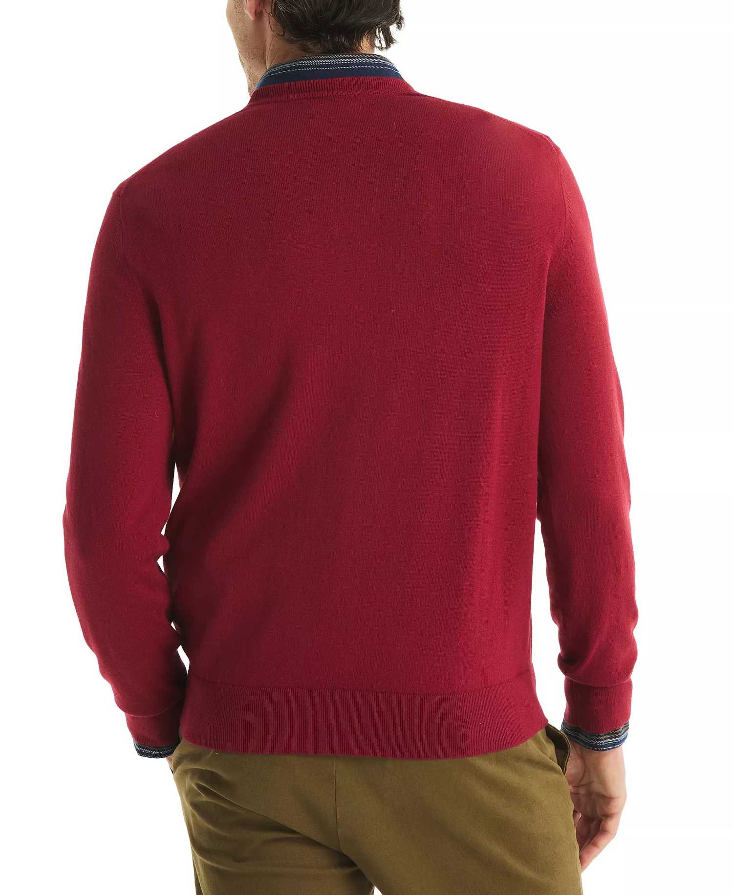 Men's Navtech Performance Classic-Fit Soft V-Neck Sweater - Biking Red - 2XL