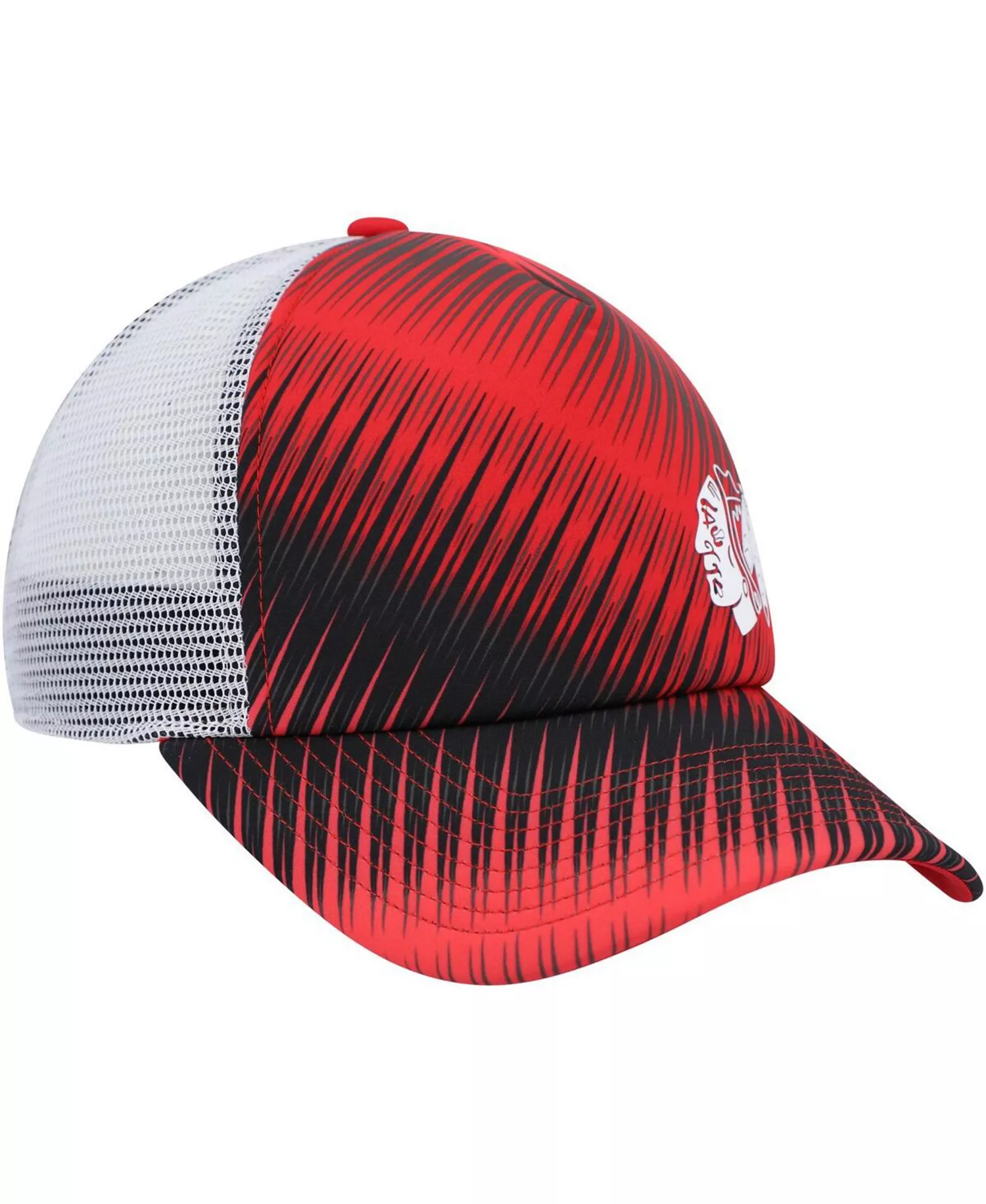 Women's Red, White Chicago Blackhawks Graphic Foam Trucker Snapback Hat - Red, White - OSFM