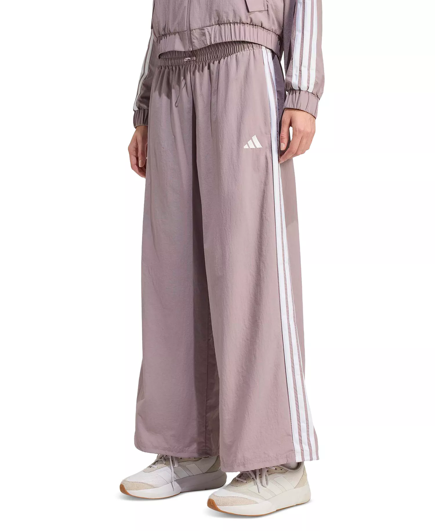 Women's Three Stripe Parachute Pants - Black - 2XL