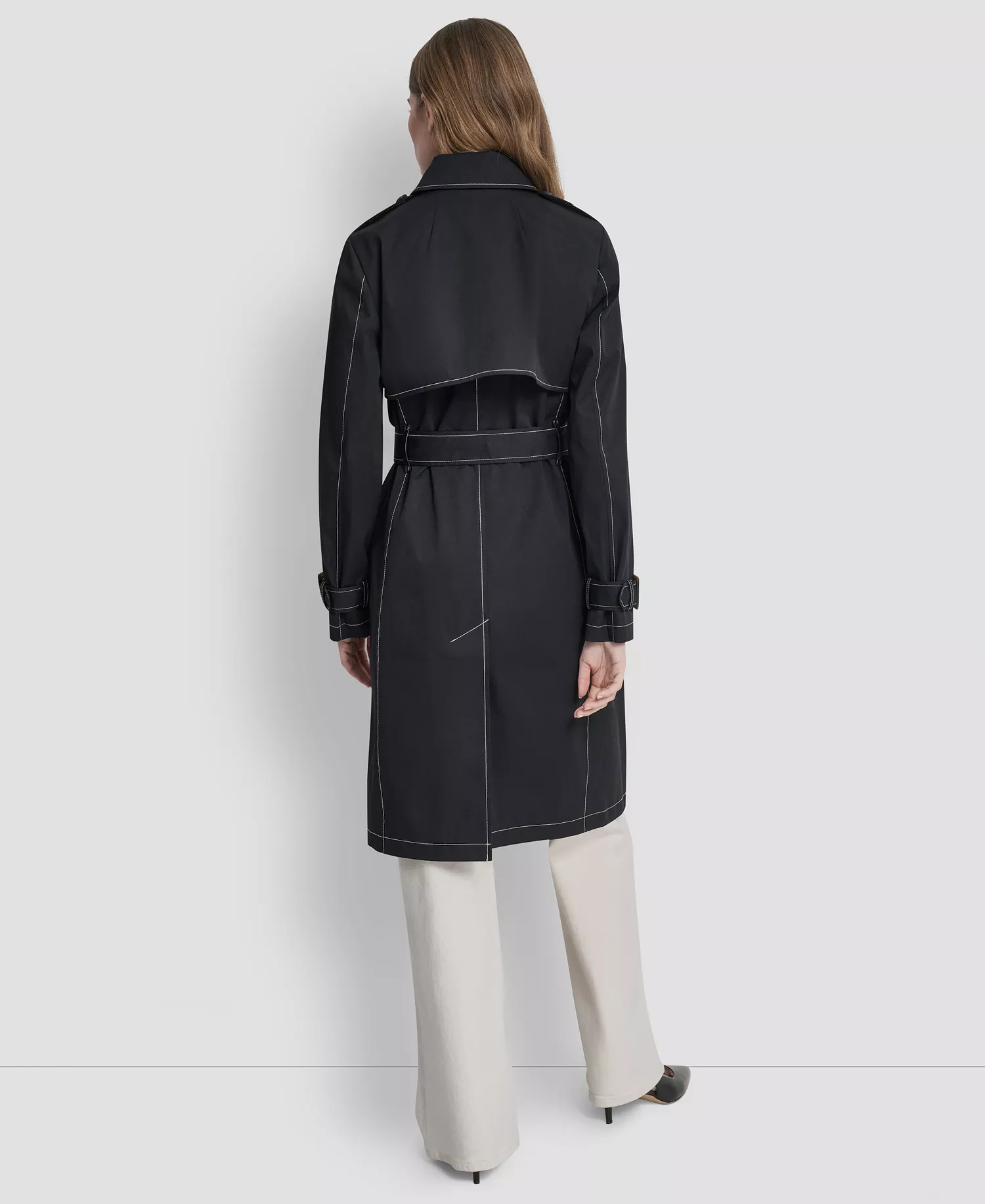 Petite Utility Rain Coat - Black - P/L