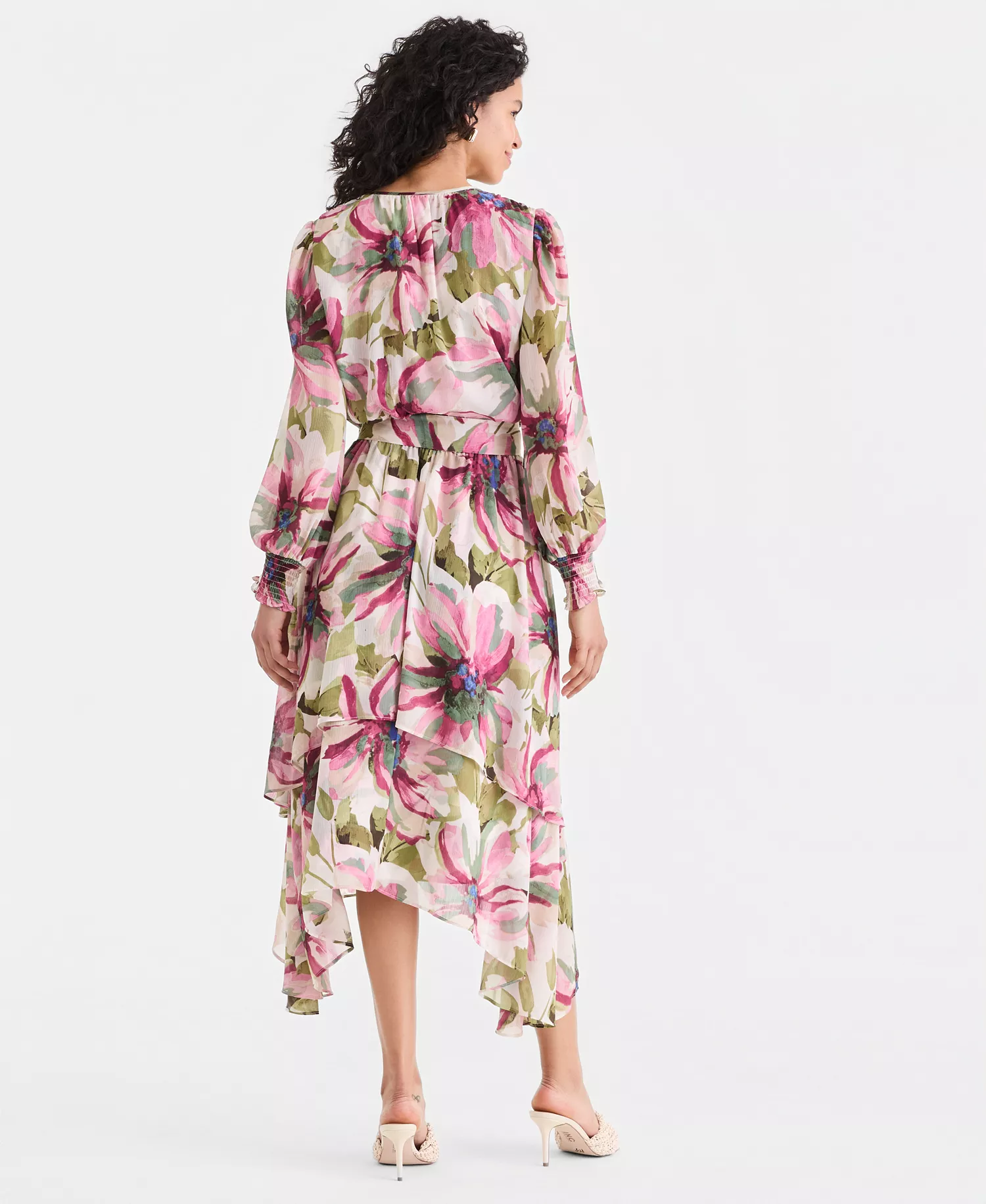 Women's Floral Midi Dress - Farrah Bouquet - L