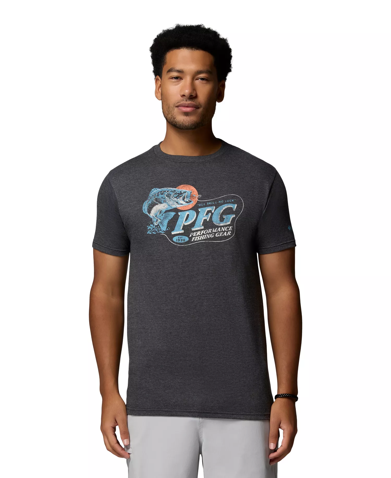 Men's PFG Kon Graphic T-Shirt - Charcoal - L