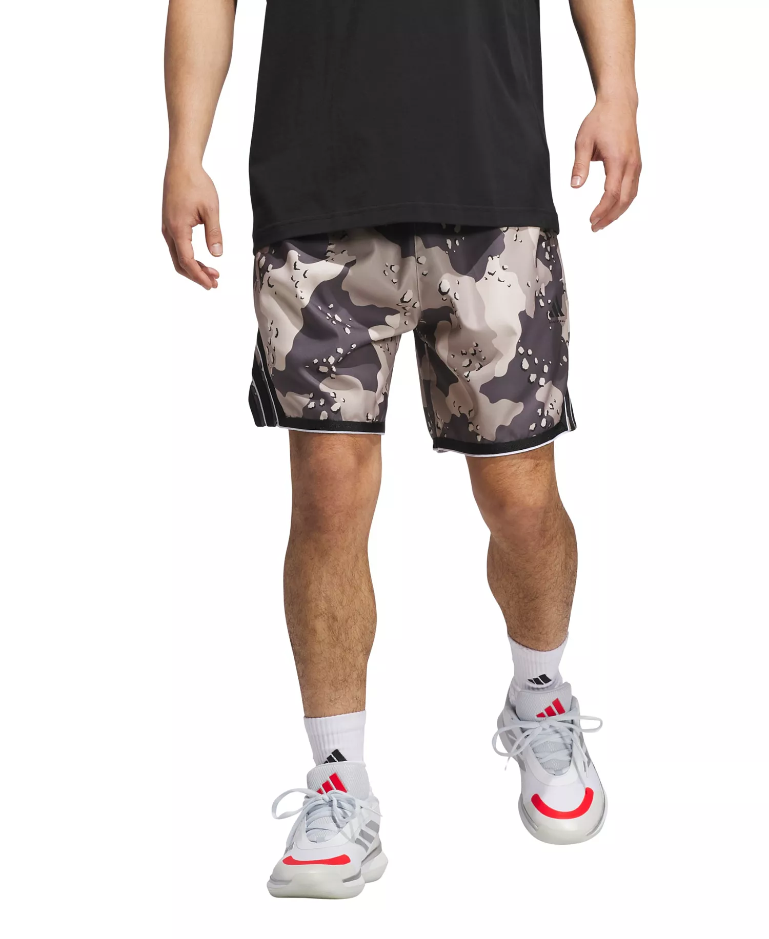 Men's Crazy Lite Allover Printed Basketball Shorts - Wonder beige, Gray strata - M