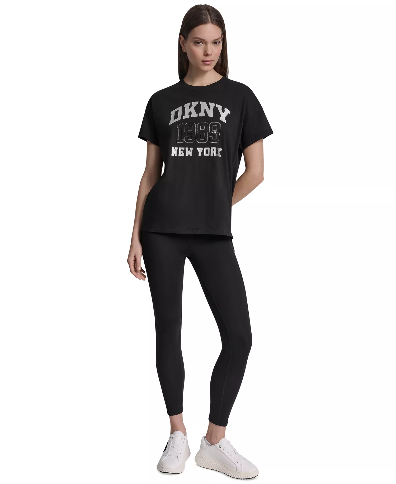 Short-Sleeve DKNY New York 1989 Logo T-Shirt - Black - L