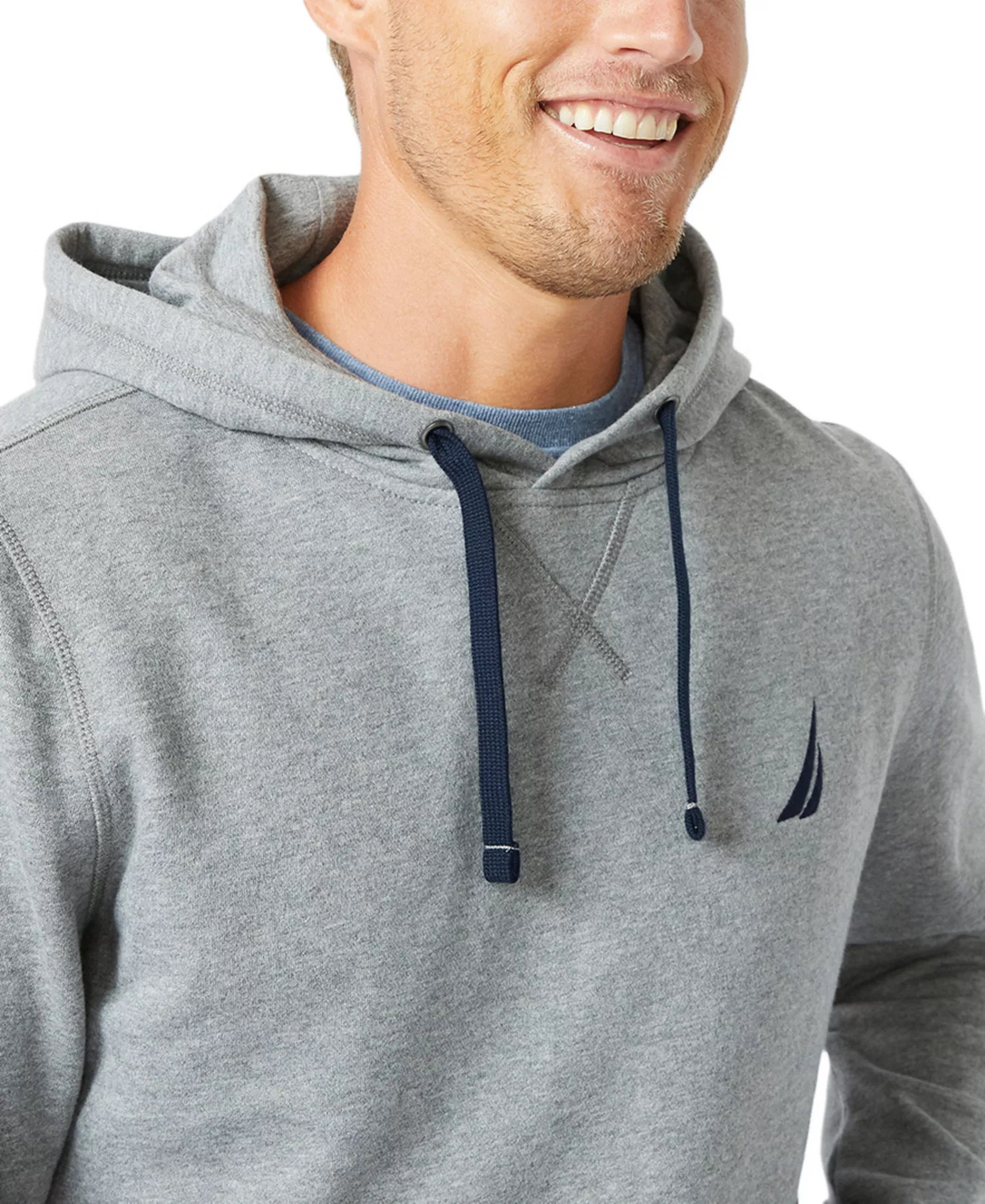 Men's Logo Fleece Hoodie - Stone Grey Heather - 3XL