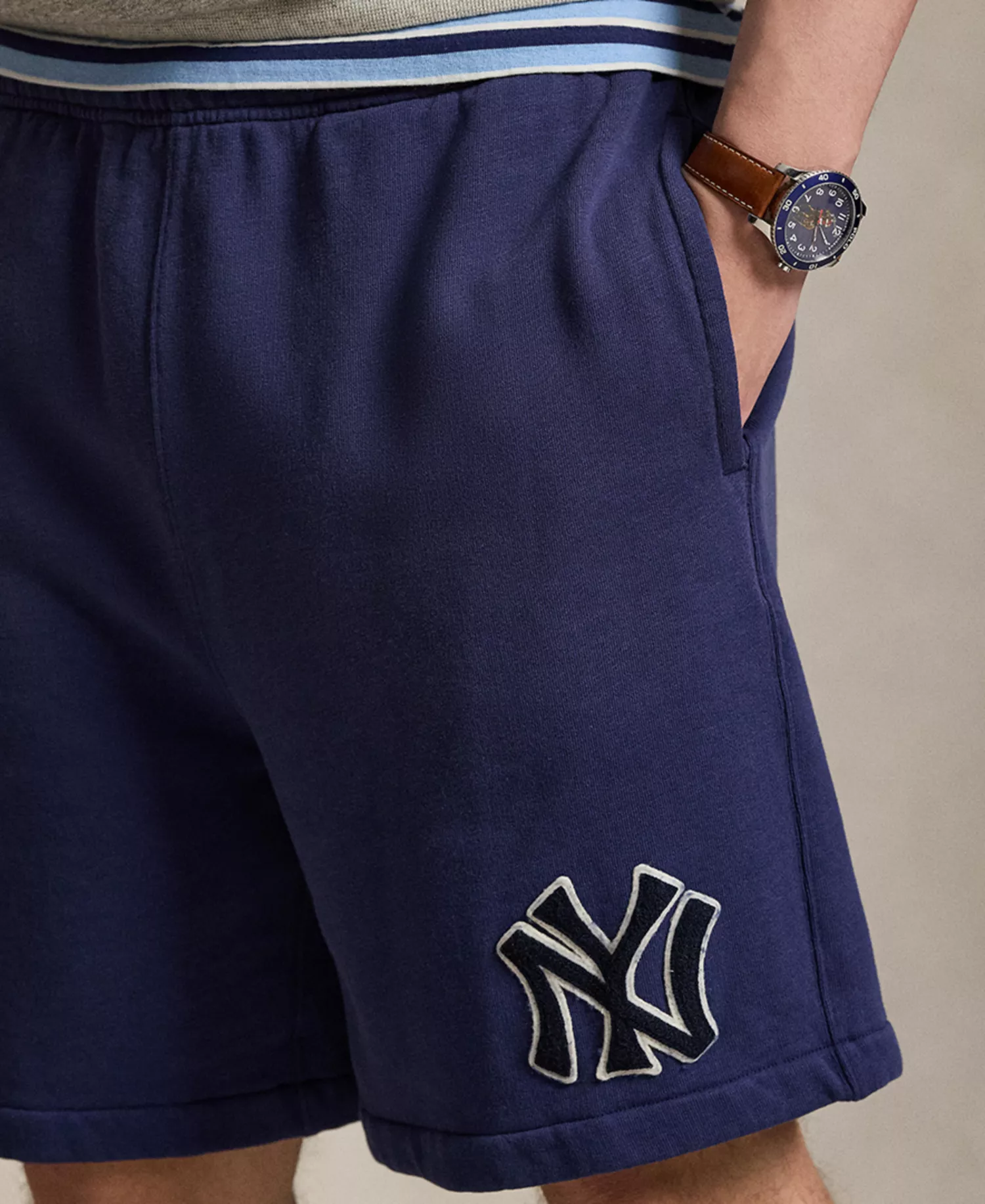 Men's Logo Patch Detail Shorts - Dark Cobalt - 2XL