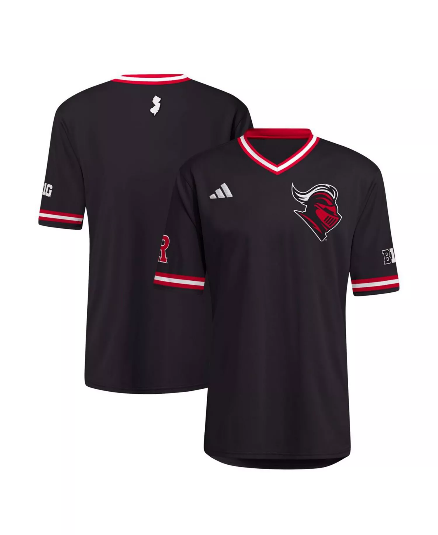 Men's Black Rutgers Scarlet Knights Replica Baseball Jersey - Black - L