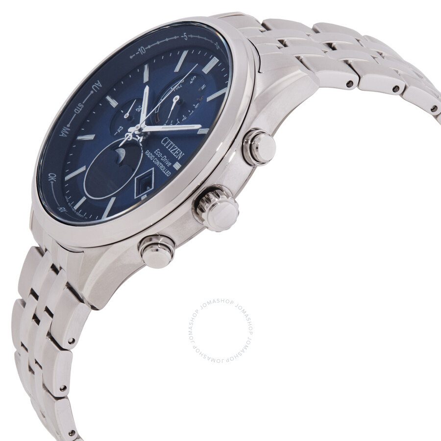 Citizen Eco-Drive Radio-Controlled Moon Phase Blue Dial Men's Watch