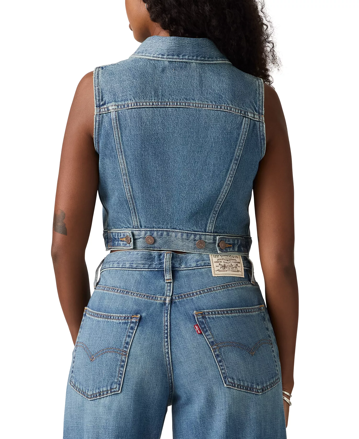 Women's Denim Trucker Vest - Compare Notes - L
