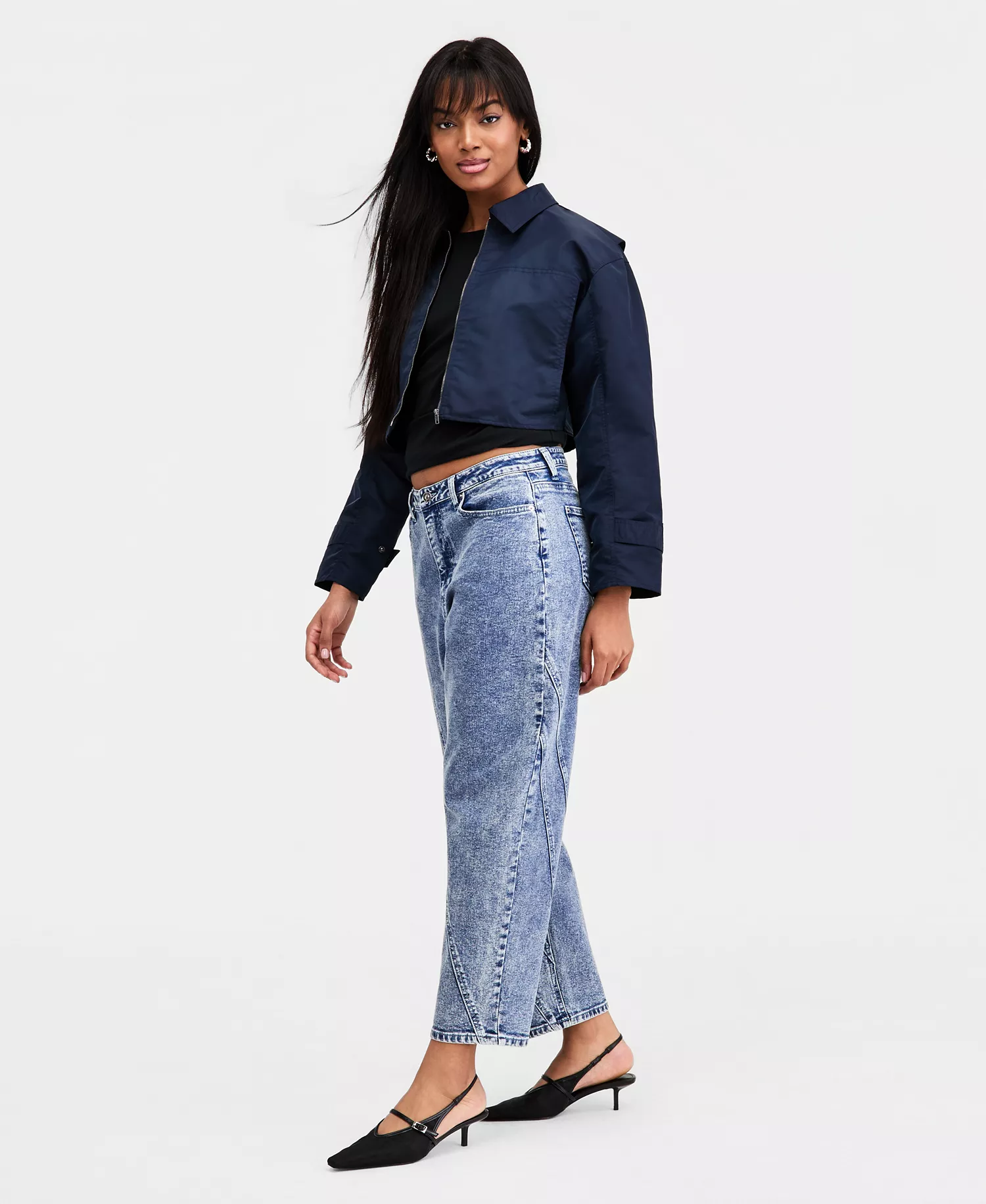 Women's Twisted-Seam Acid-Wash Jeans, Macy's Exclusive - Acid Wash - 0