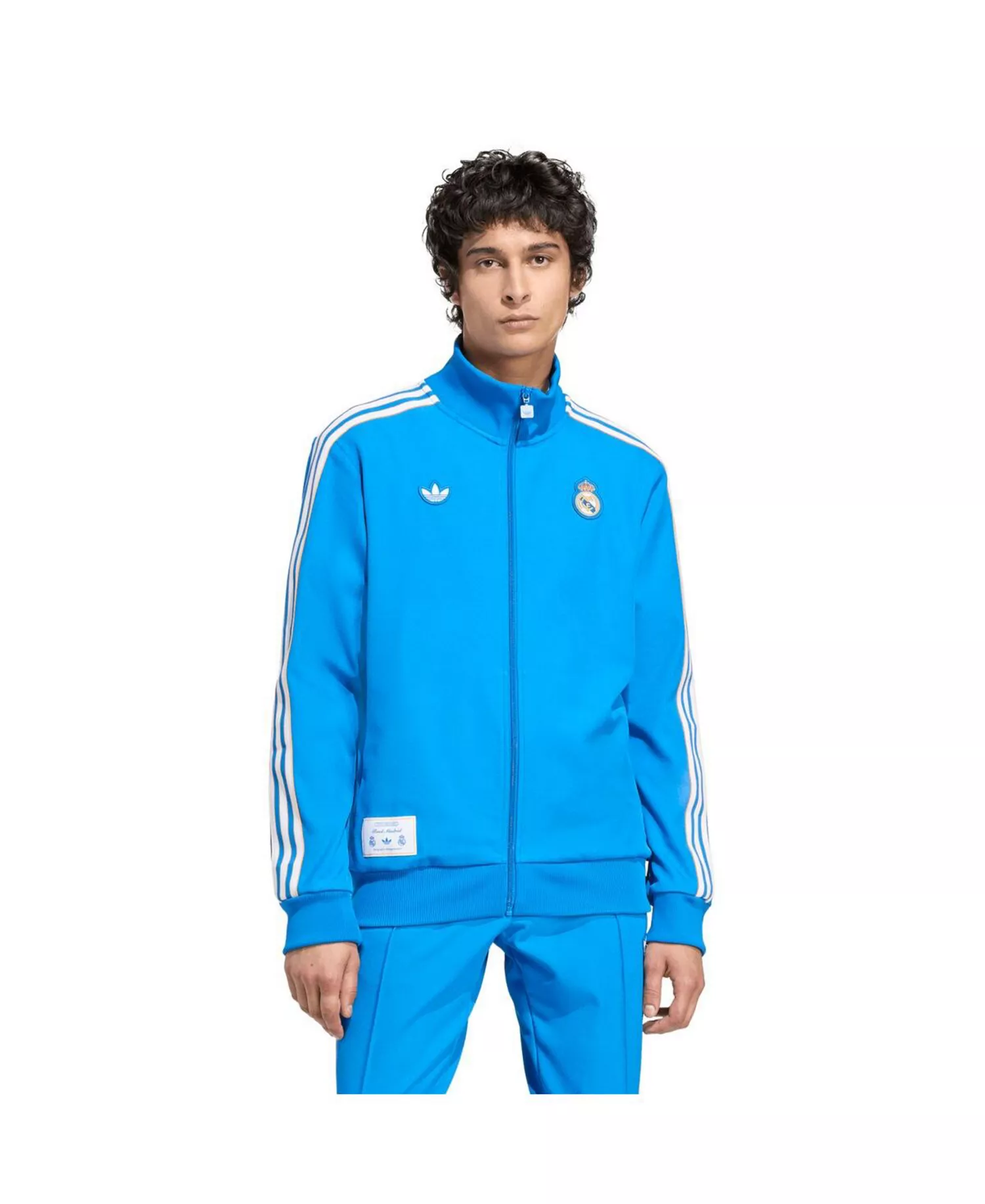 Men's Blue Real Madrid Terrace Icons Full-Zip Track Jacket - Blue - 2XL