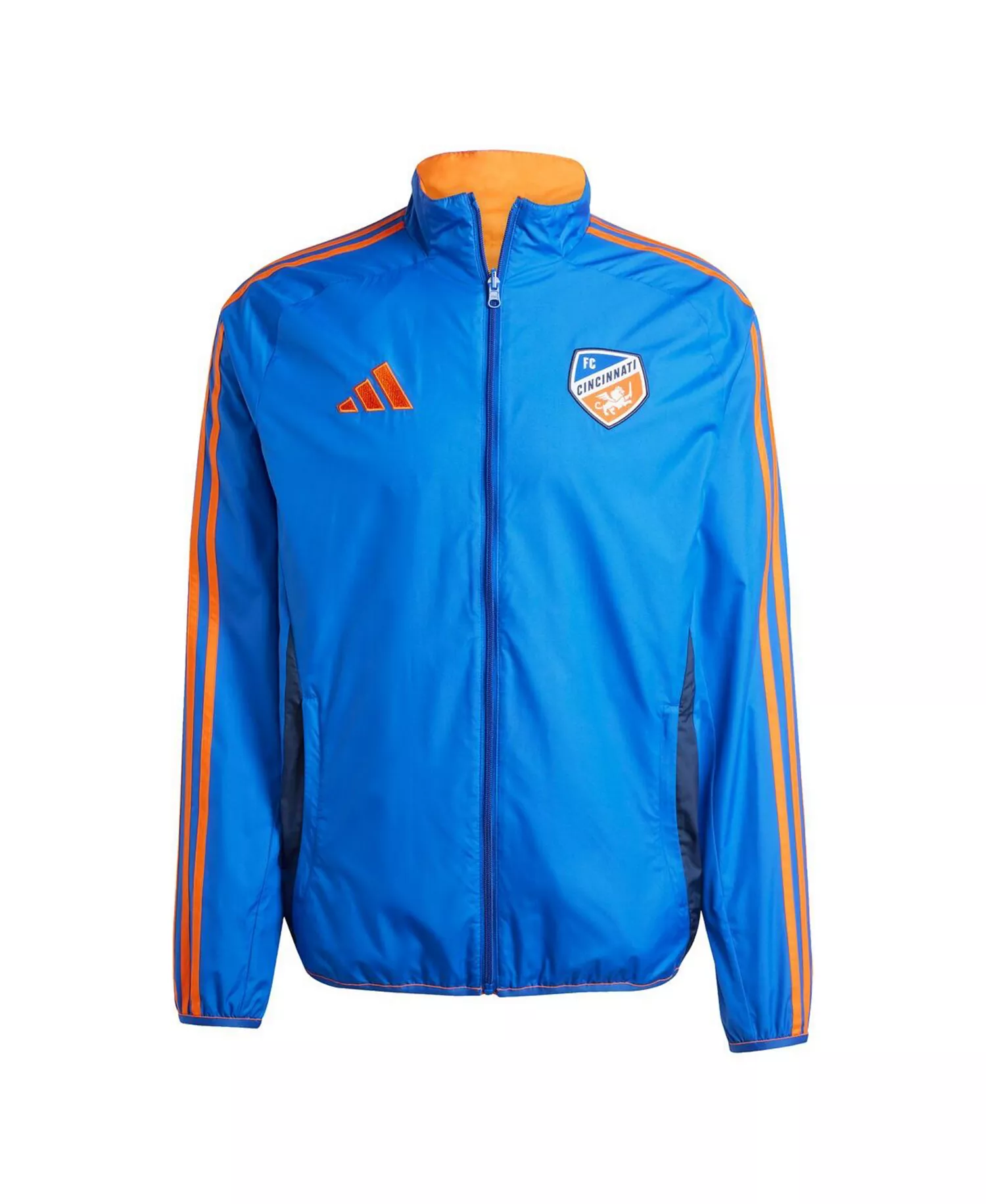 Men's Blue/Orange FC Cincinnati 2025 Anthem Reversible Full-Zip Jacket - Blue, Orange - 2XL