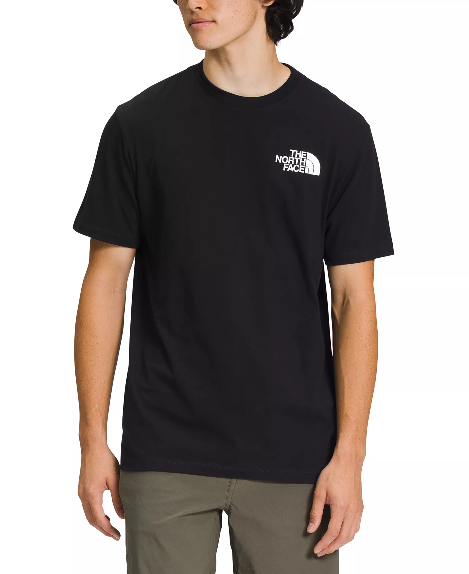 Men's Box Logo Crewneck Short-Sleeve T-Shirt  - TNF Black, White - L