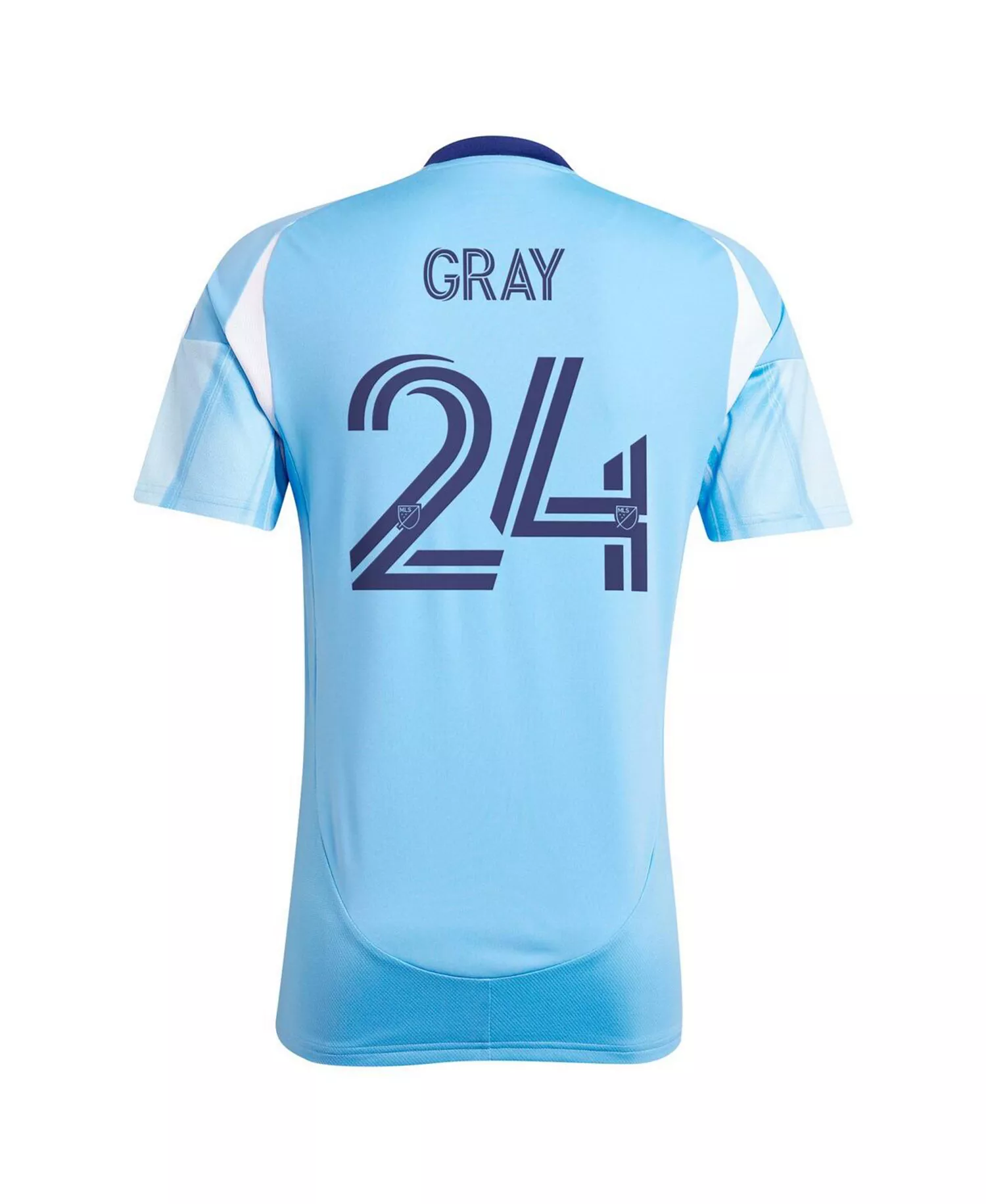 Men's Tayvon Gray Light Blue New York City FC 2025 The Excelsior Kit Replica Player Jersey - Light Blue - 2XL