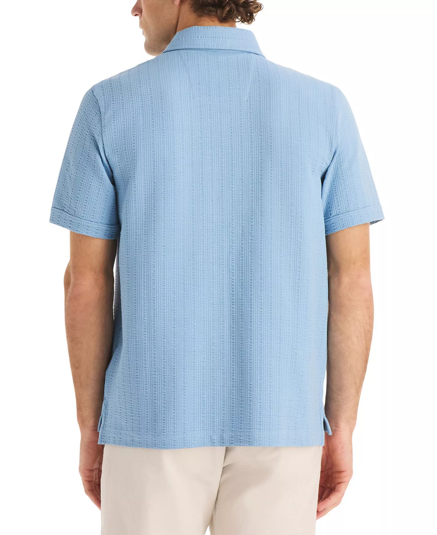 Men's Seersucker Short-Sleeve Shirt - Allure - 2XL