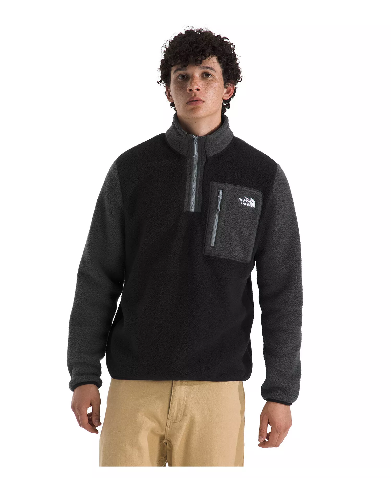 Men's Yumiori Quarter Zip Jacket - Black/Asphalt Gray/Monument Gray - 2XL