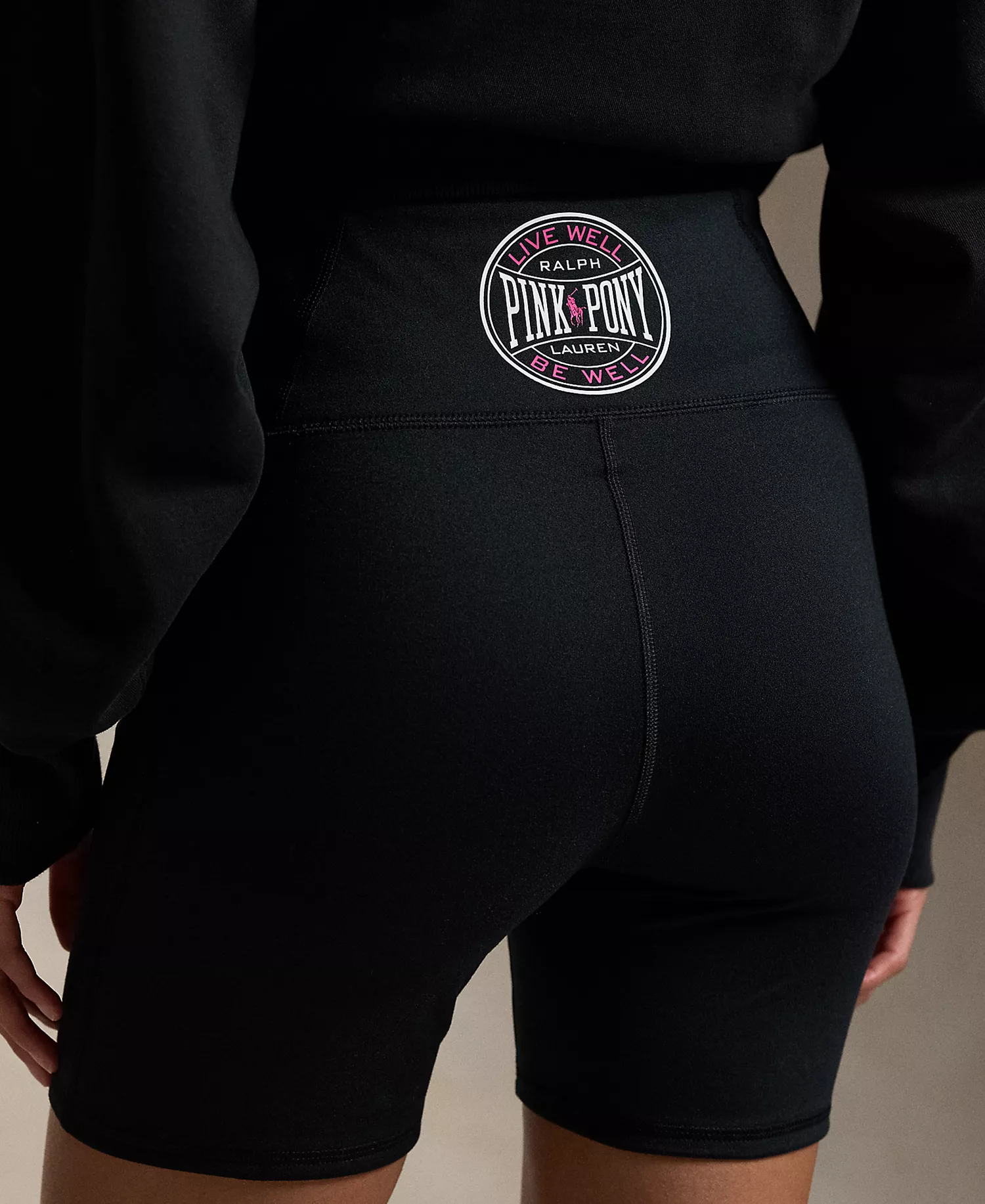 Women's Pink Pony Performance Bike Shorts - Black - L