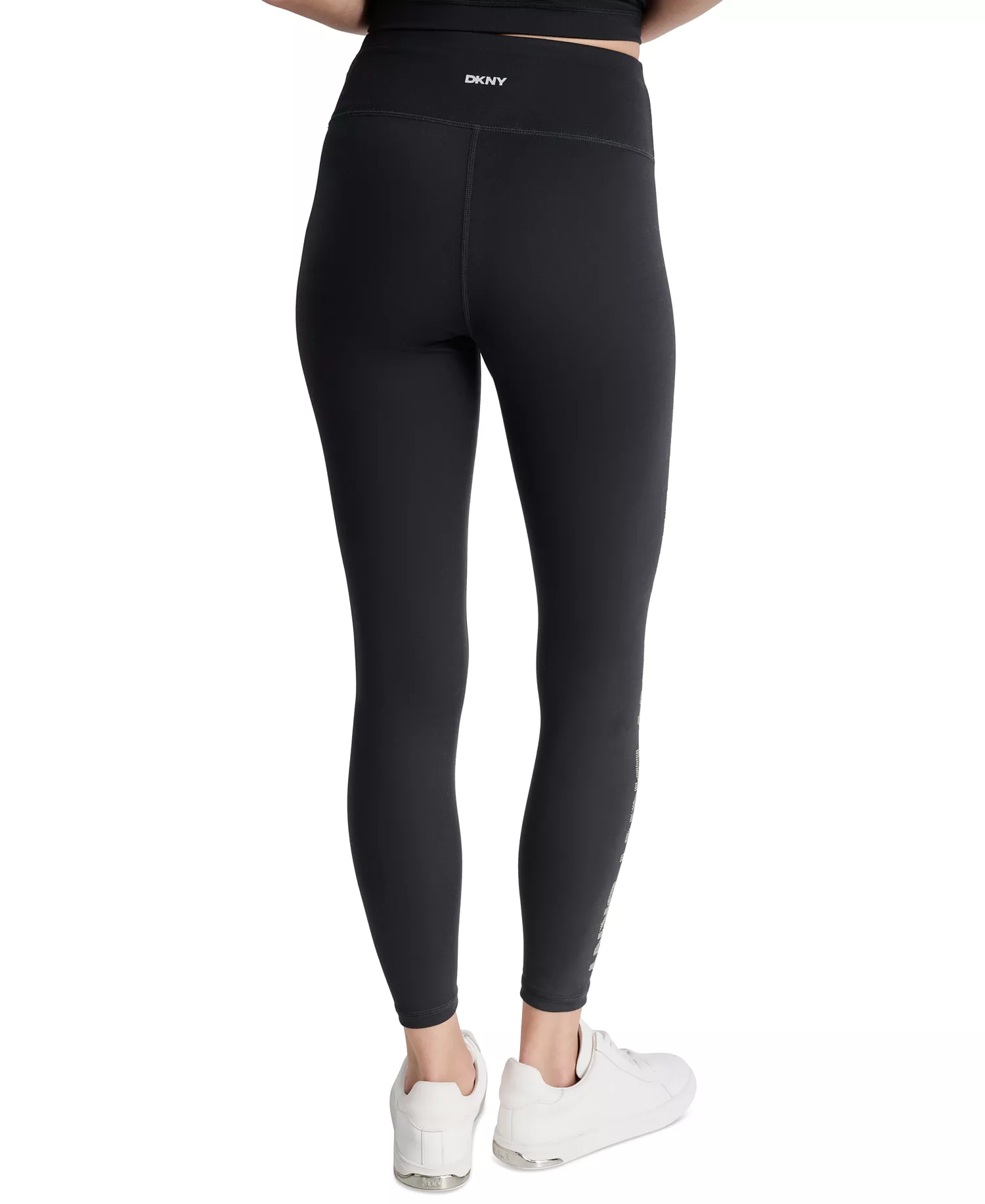 Women's 7/8 Logo Active Leggings  - Black/Gunmetal - L