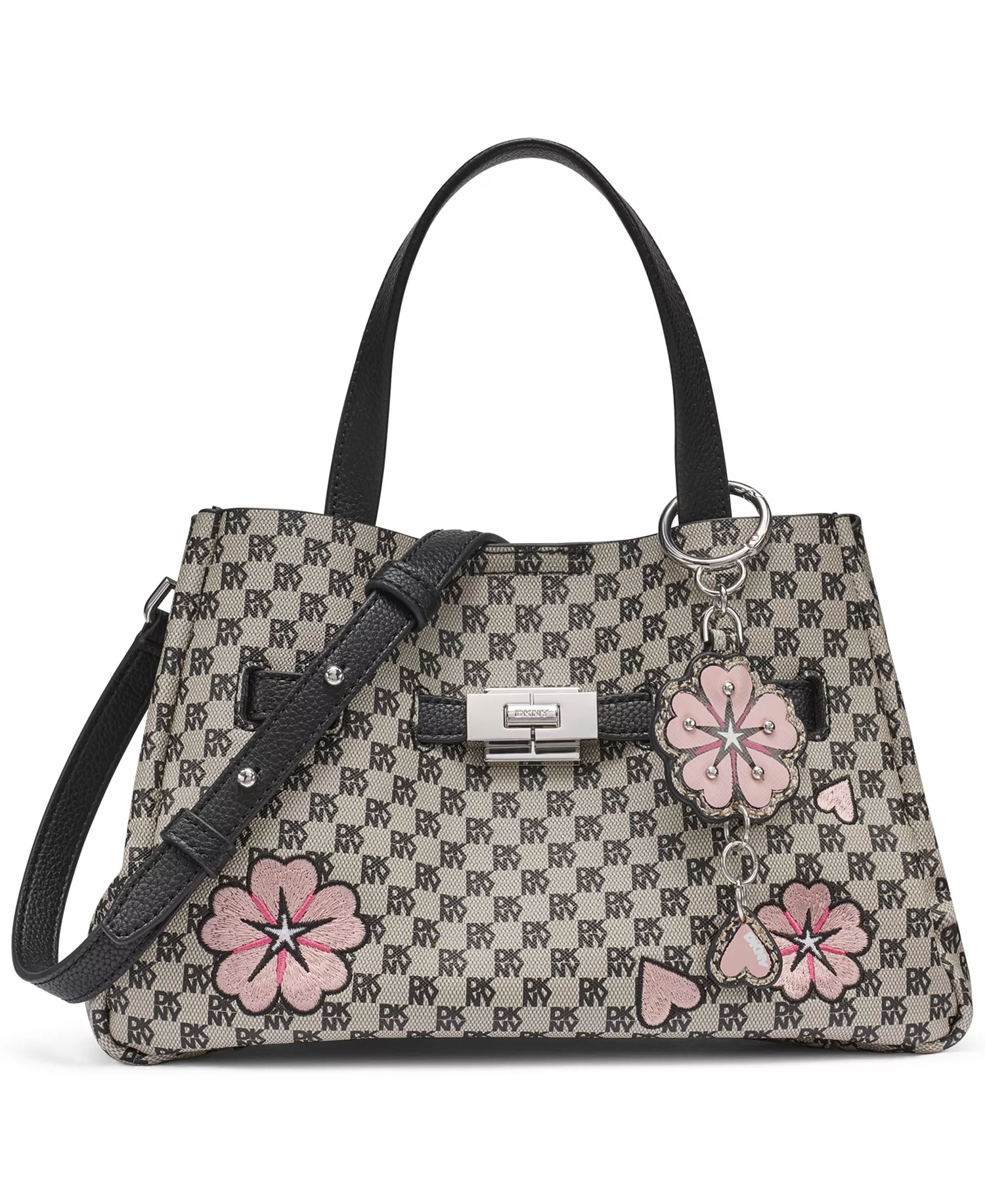 Bryar Small Crossbody Satchel Bag - Black Logo/Black - No Size