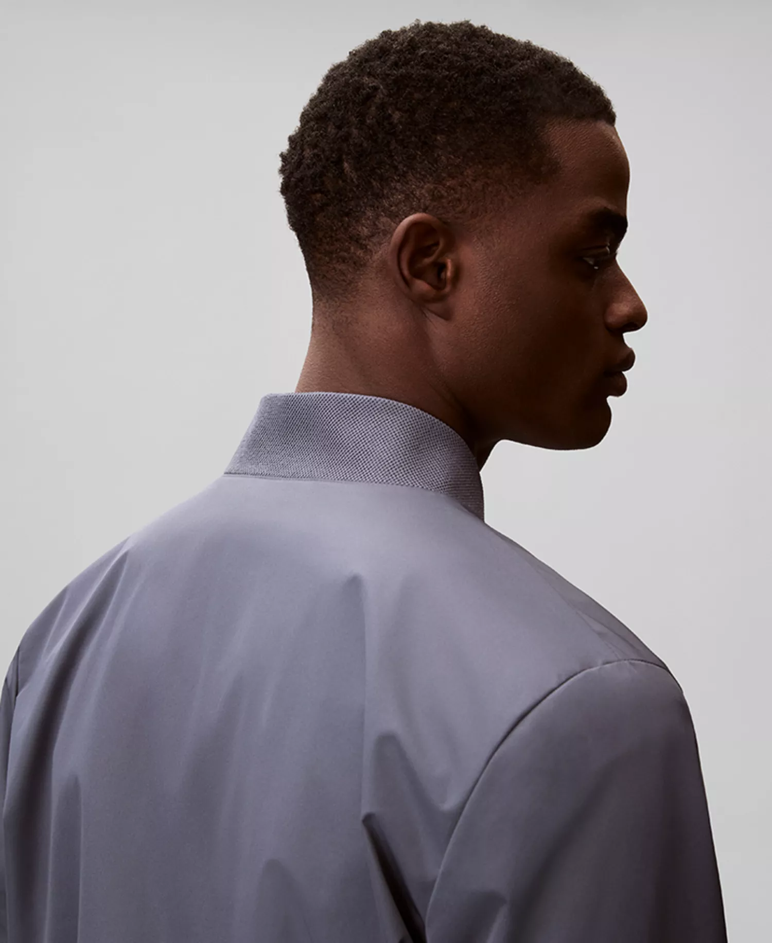 Men's Birdseye Round Collar Bomber Jacket - Anchor Navy - 2XL