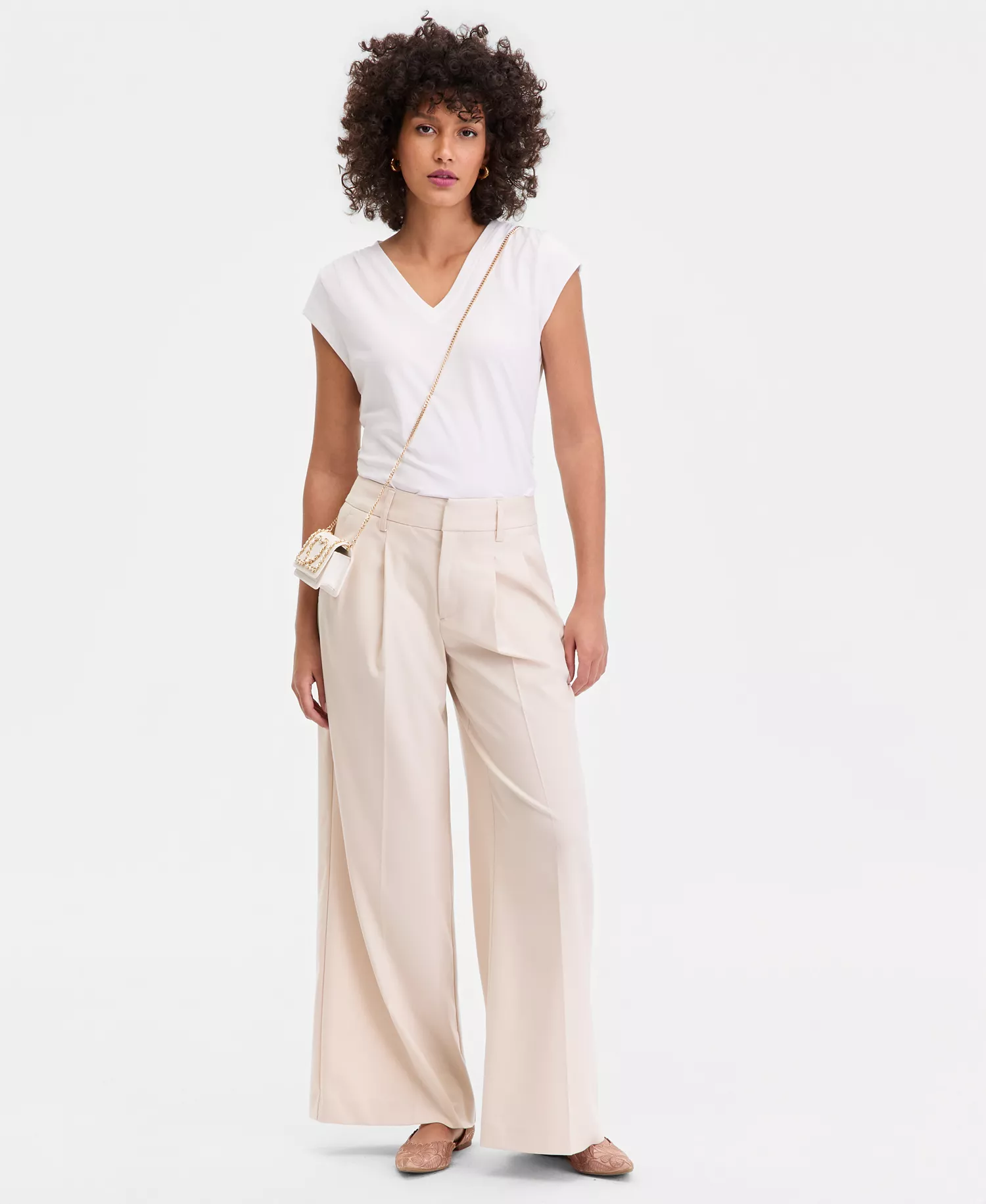 Women's Wide-Leg Pants, Created for Macy's - Soft Cream - 0