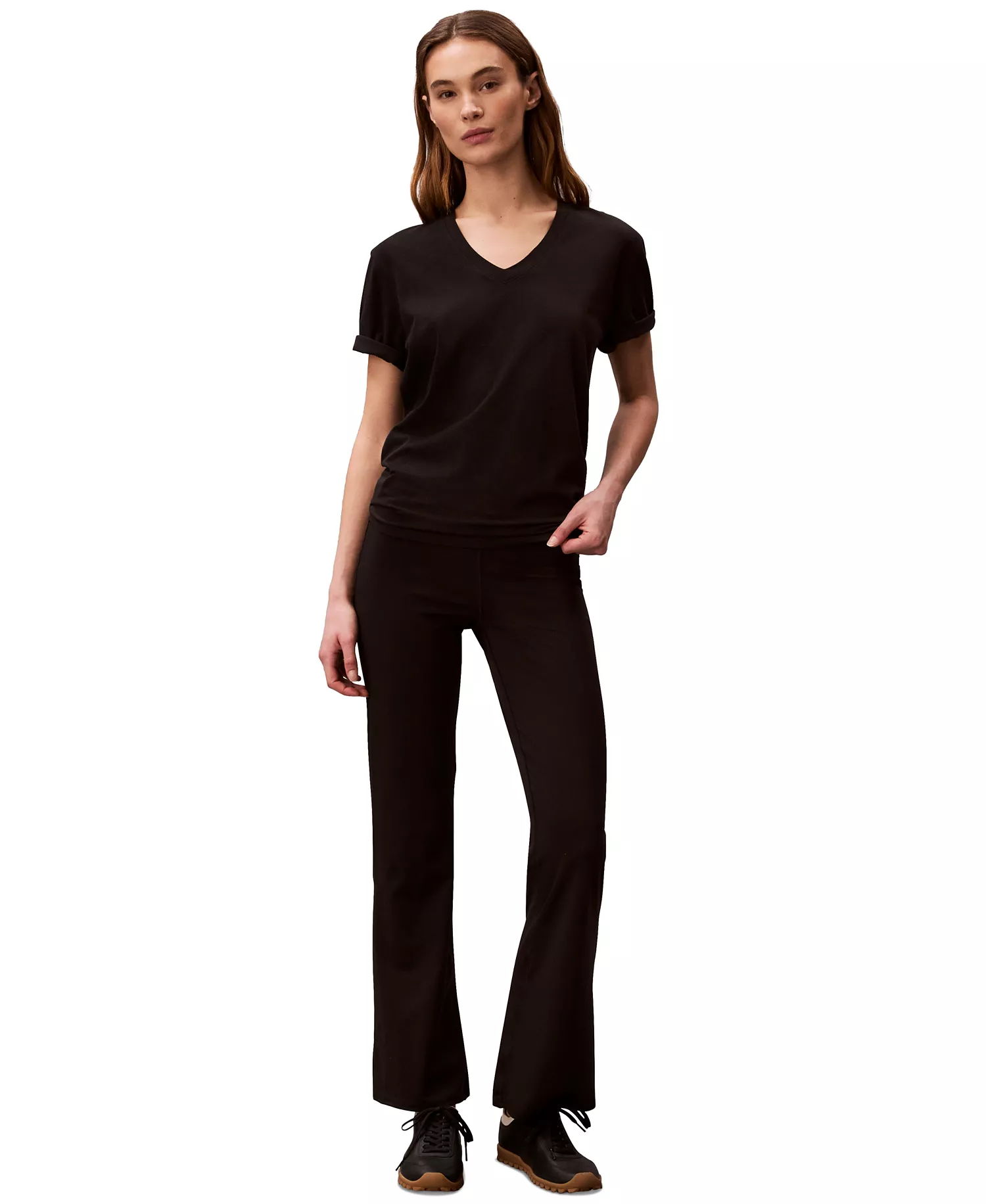 Women's Classic-Fit V-Neck T-Shirt - Black - 2XL