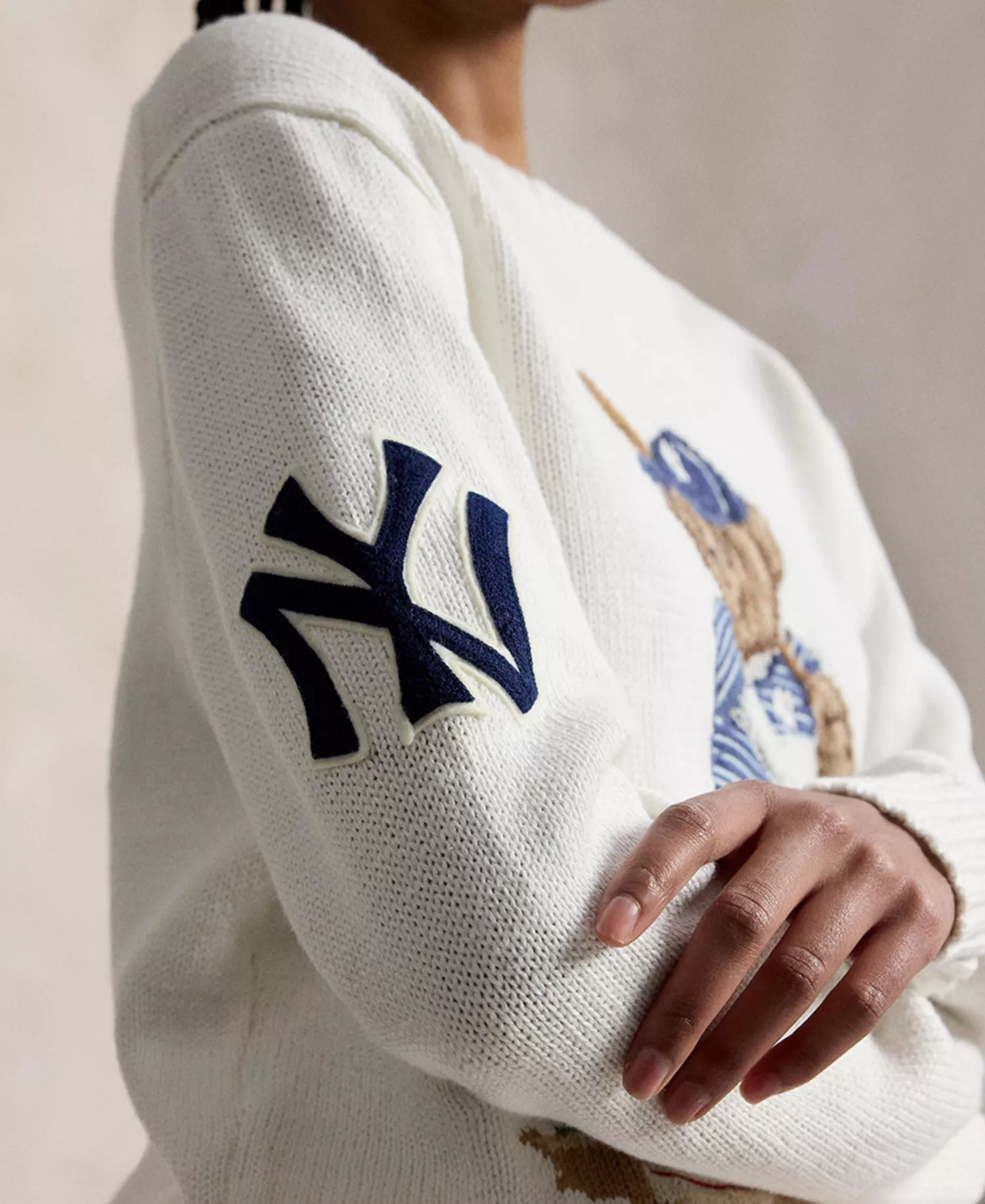 Men's and Women's Crewneck Sweater - Deckwash White Combo - 2XL