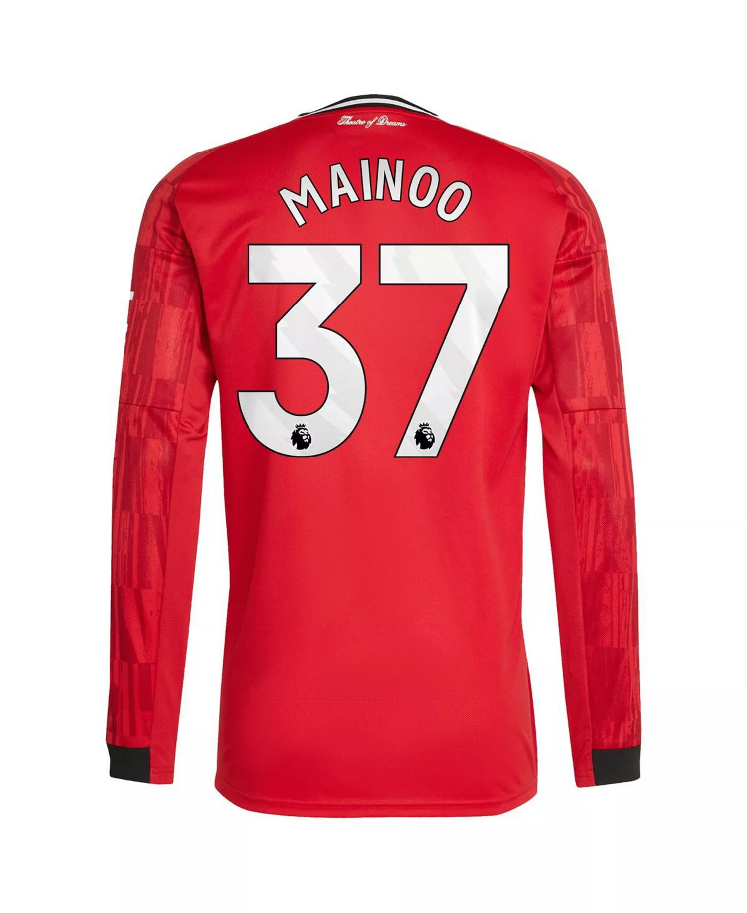 Men's Kobbie Mainoo Red Manchester United Home 2025/26 Replica Player Long Sleeve Jersey - Red - XL