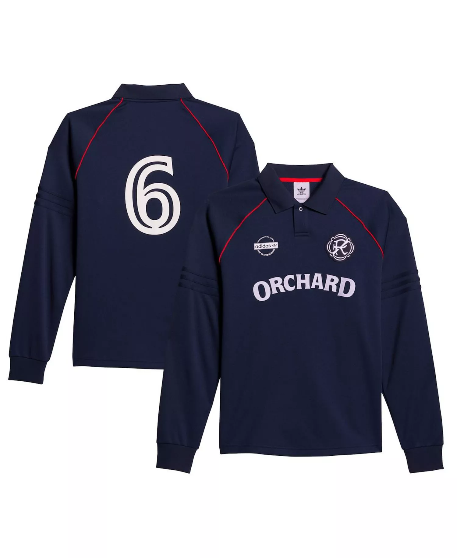 Men's Navy Orchard x New England Revolution Skateboarding Long Sleeve Jersey - Navy - M