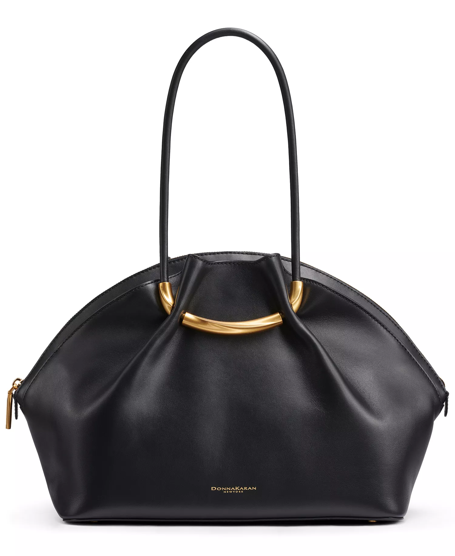 Magnetic Extra-Large Oxford Satchel Bag - Black/Gold - NO SIZE