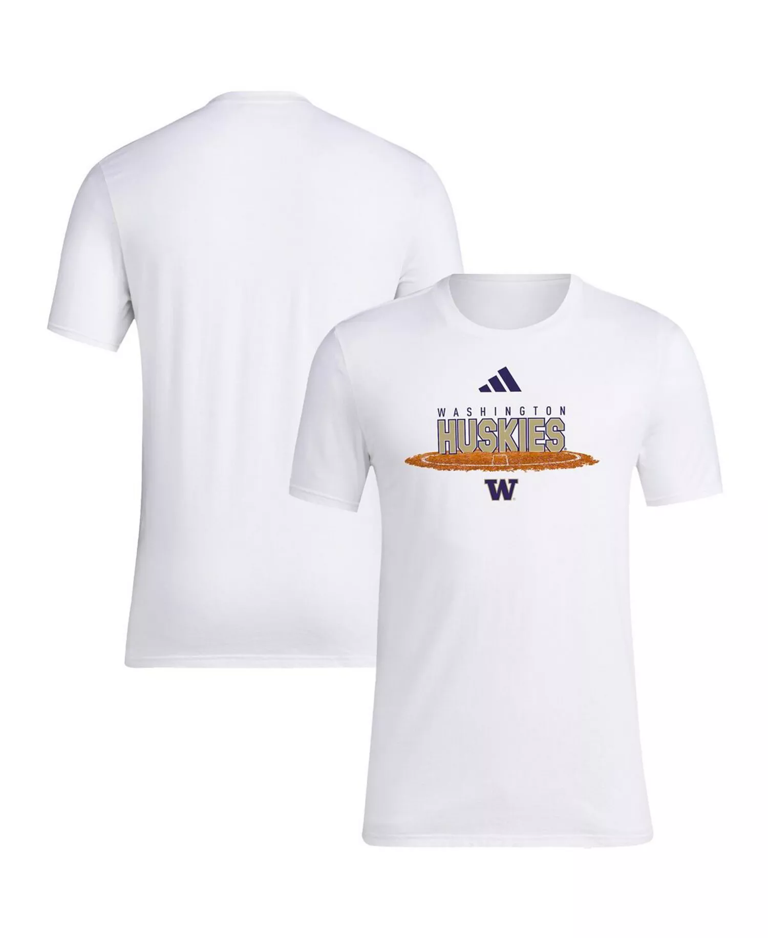 Men's White Washington Huskies Softball Pitcher's Circle T-Shirt - White - 2XL