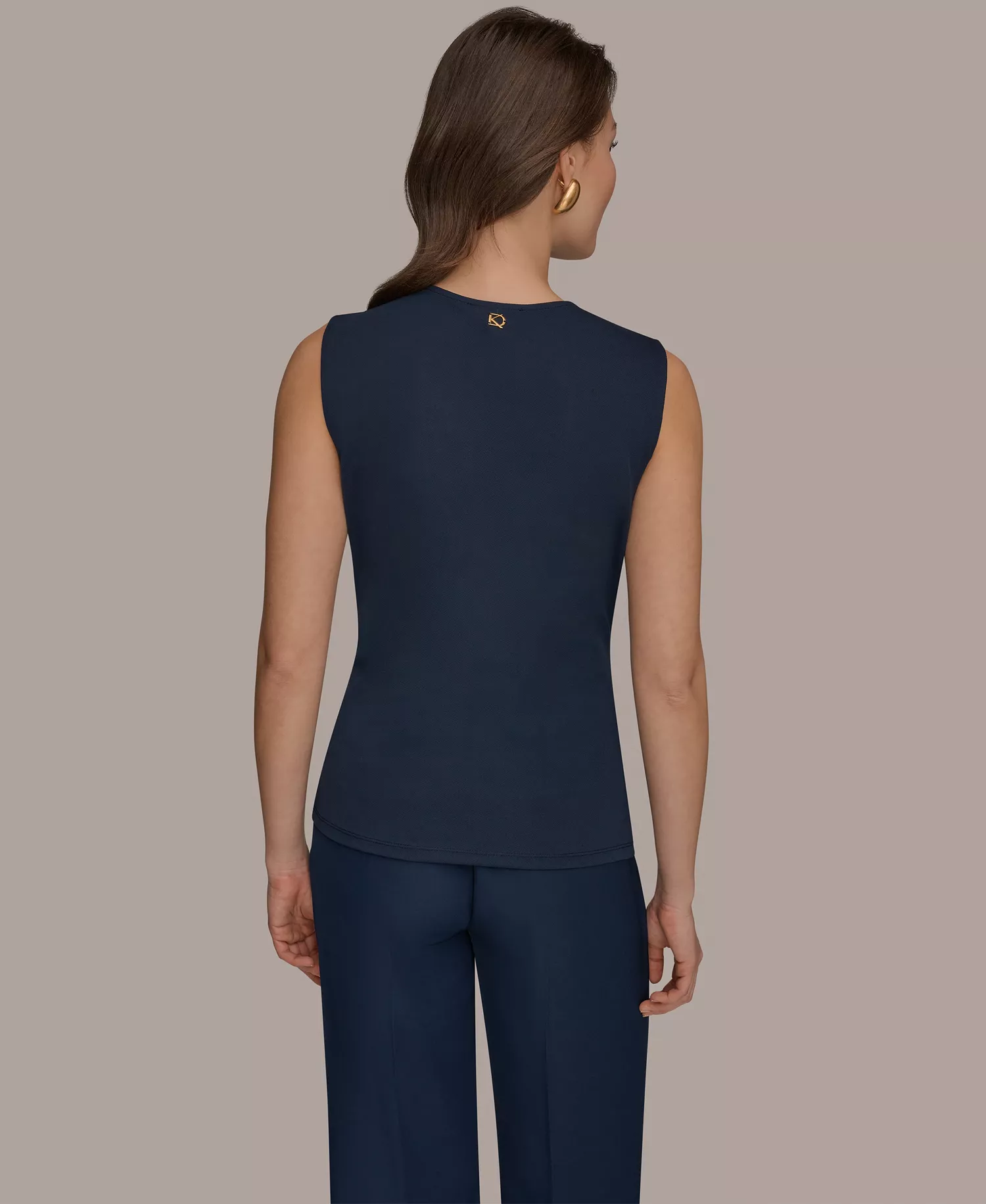 Women's Deep V-Neck Knit Top - Nightfall - L