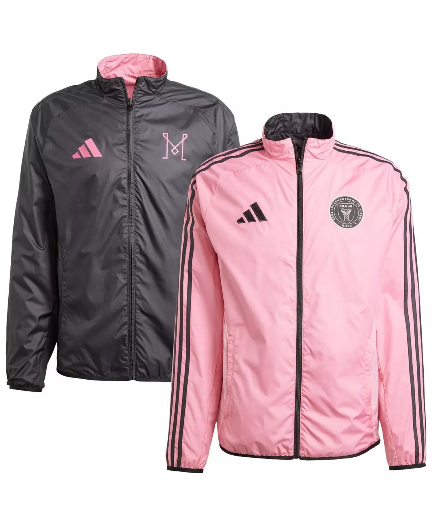 Men's Pink/Black Inter Miami CF 2025 Anthem Reversible Full-Zip Jacket - Pink, Black - 3XL