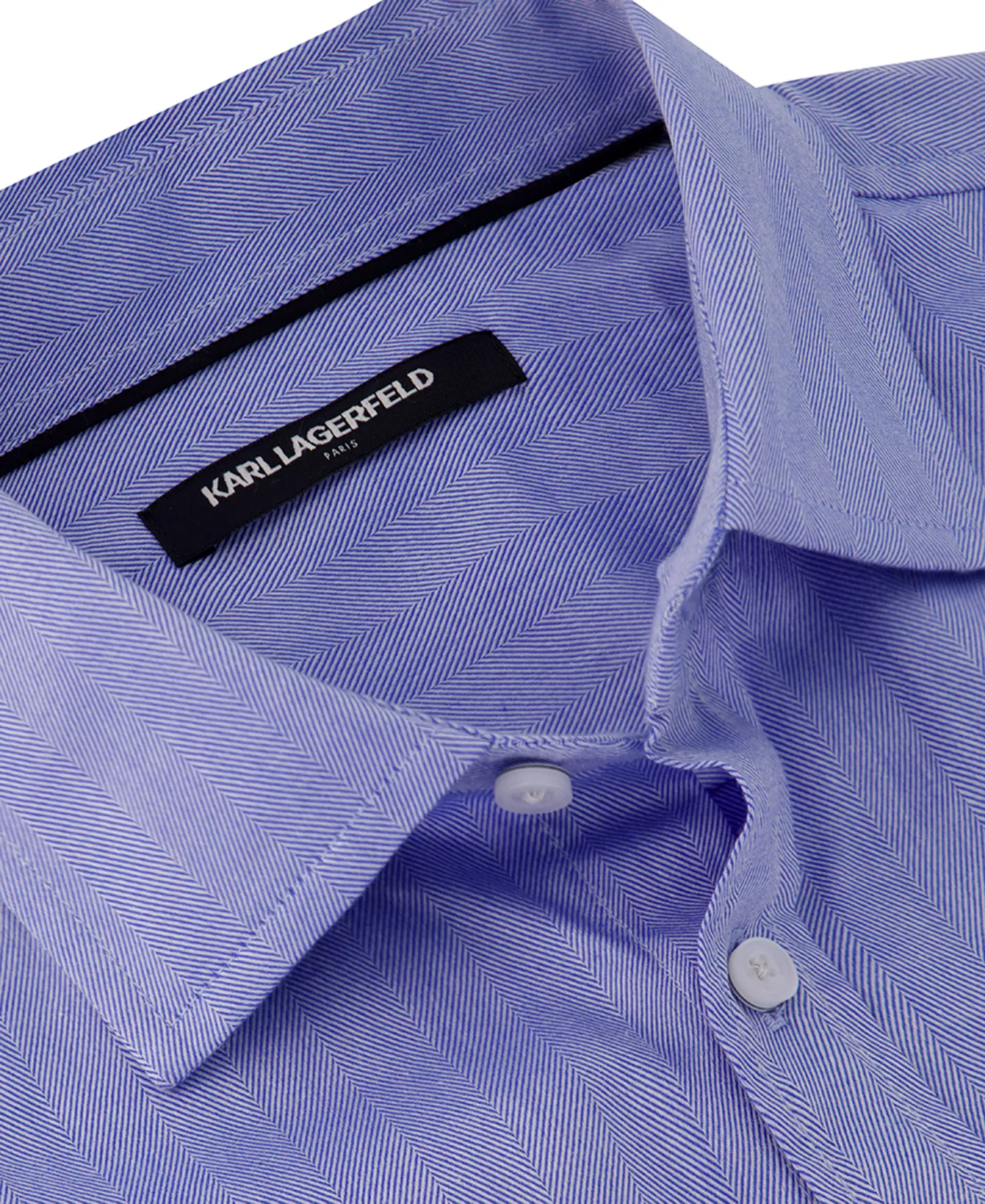 Men's Slim-Fit Woven Shirt - Blue - 14-14.5 32-33