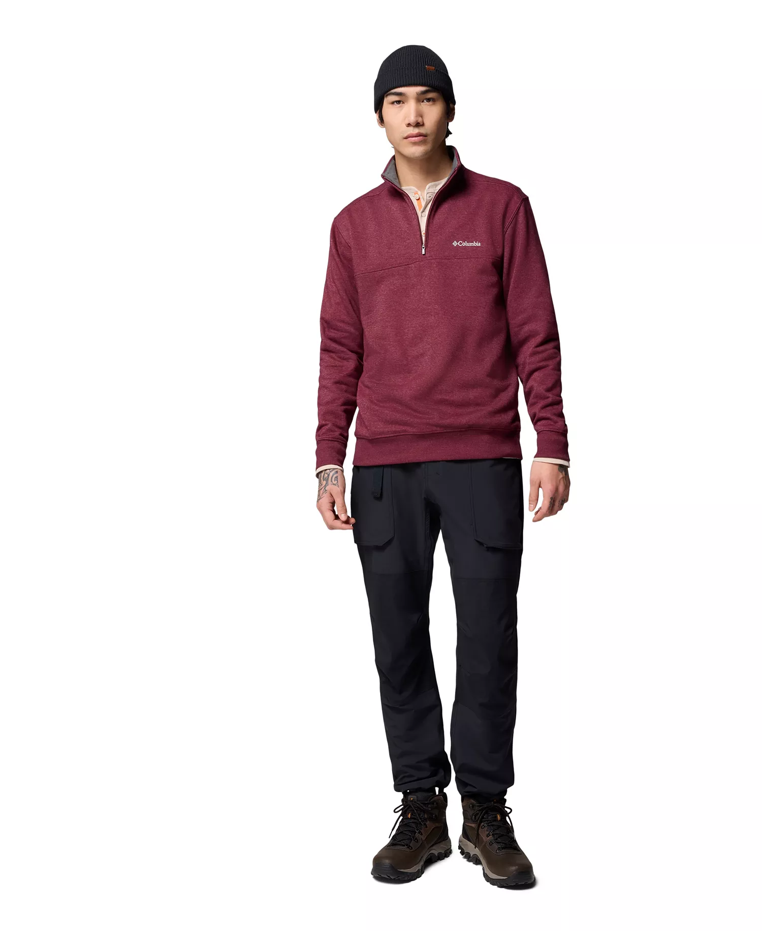 Men's Hart Mountain Half Zip Fleece Sweatshirt - Delta heather - L