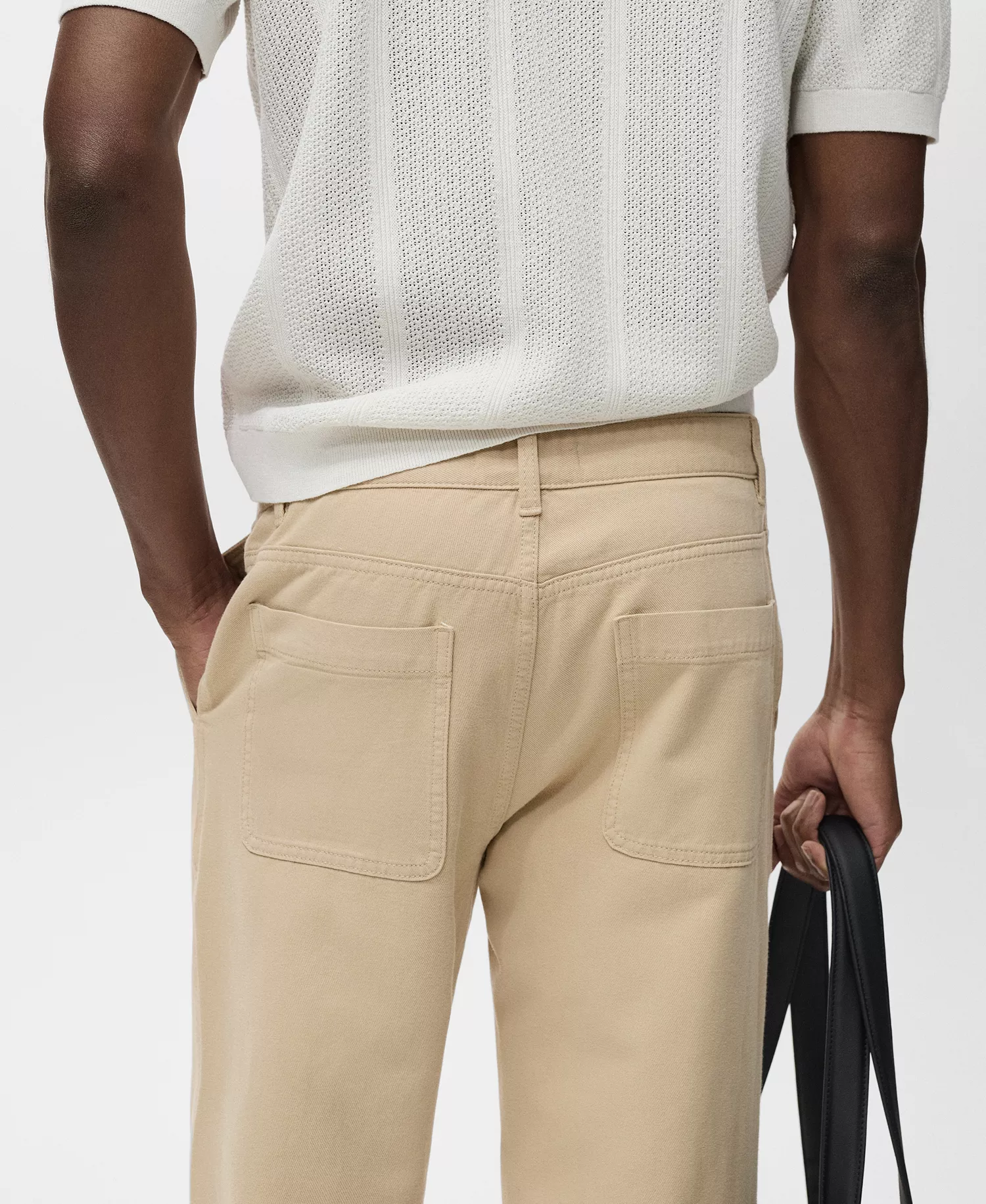 Men's Cotton-Linen Blend Regular-Fit Jeans - Beige - 30 (EU 38)