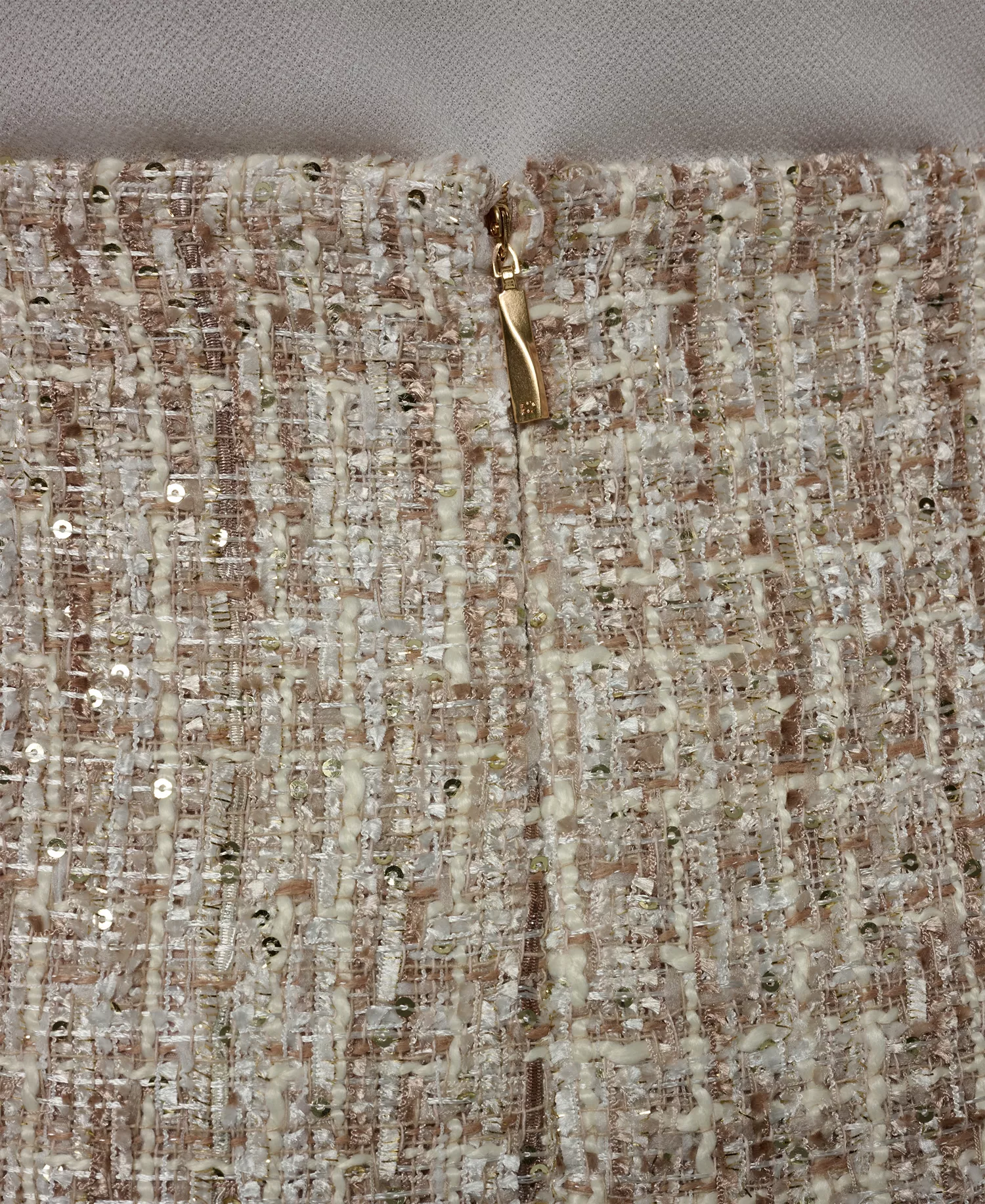 Women's Knee-Length Skirt - Dark Cream Multi - 0