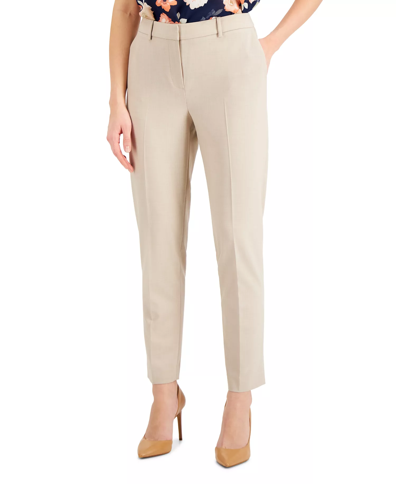 Petite Ankle Length Pants - Sand - 10P