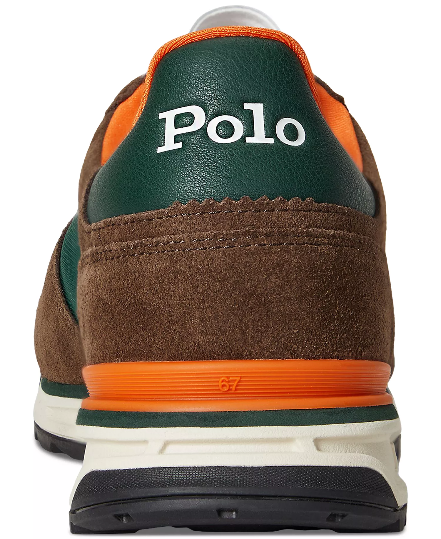 Men's Suede & Nylon Varick Sneakers - Chocolate Brown/forest/orange - 10