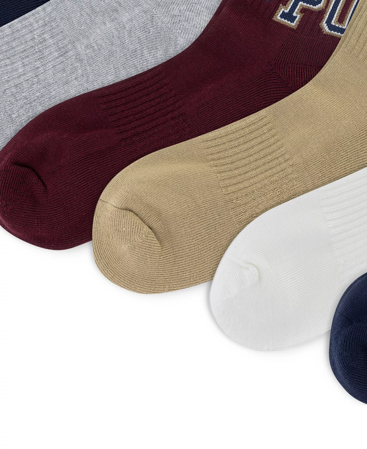 Men's Varsity Logo 6-Pack Socks - Asst - 7-12