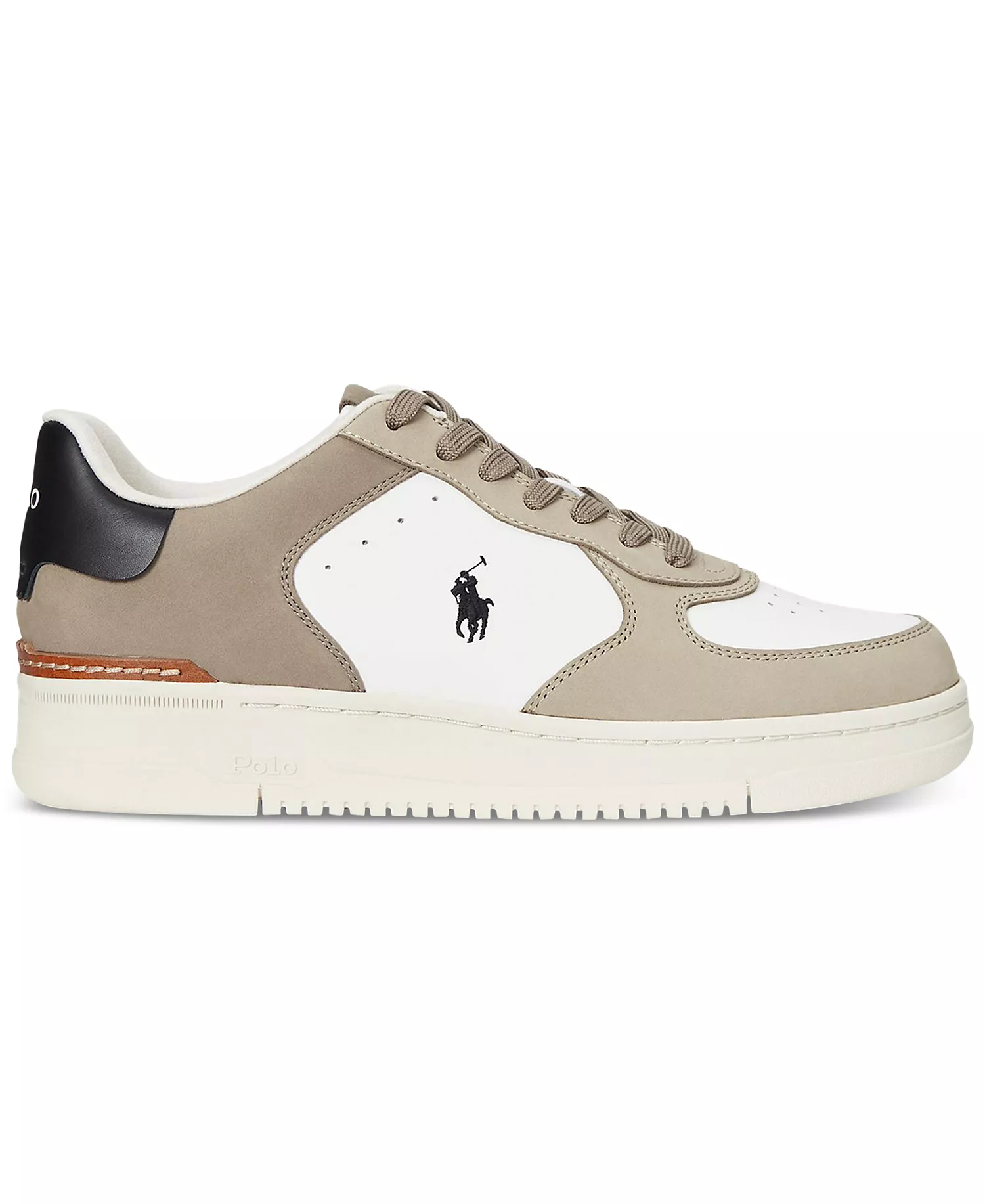 Men's Masters Court Nubuck & Leather Sneakers - DECKWASH WHITE/MILKSHAKE - 10