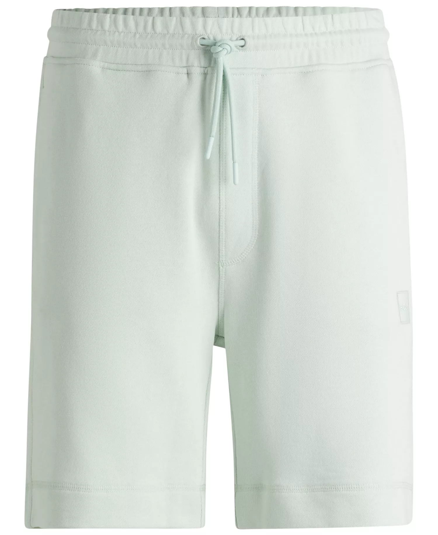 Men's Cotton-Terry Logo Patch Shorts - Light Blue - M
