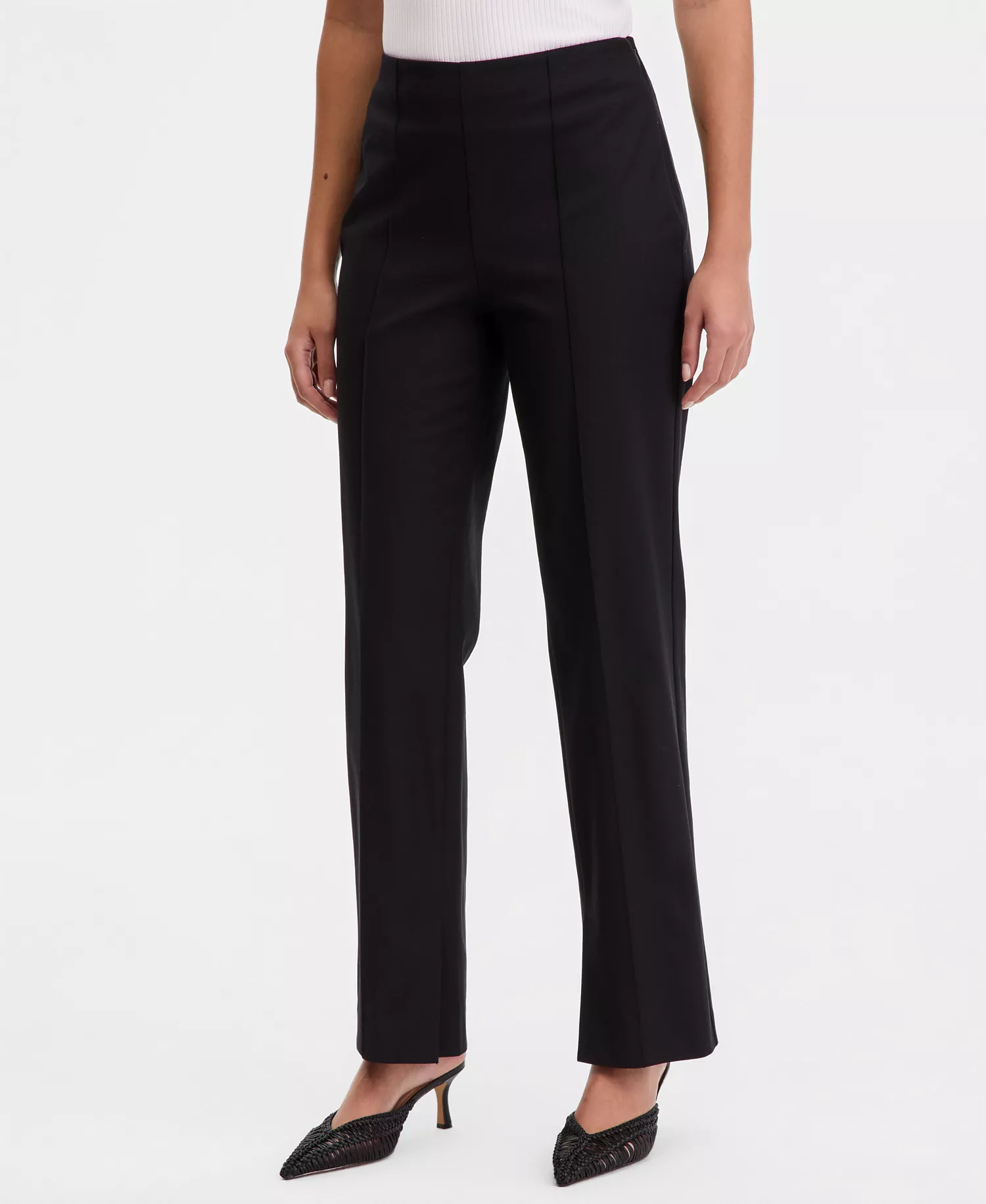 Women's High-Rise Bootcut Pants, Created for Macy's - Deep Black - 0