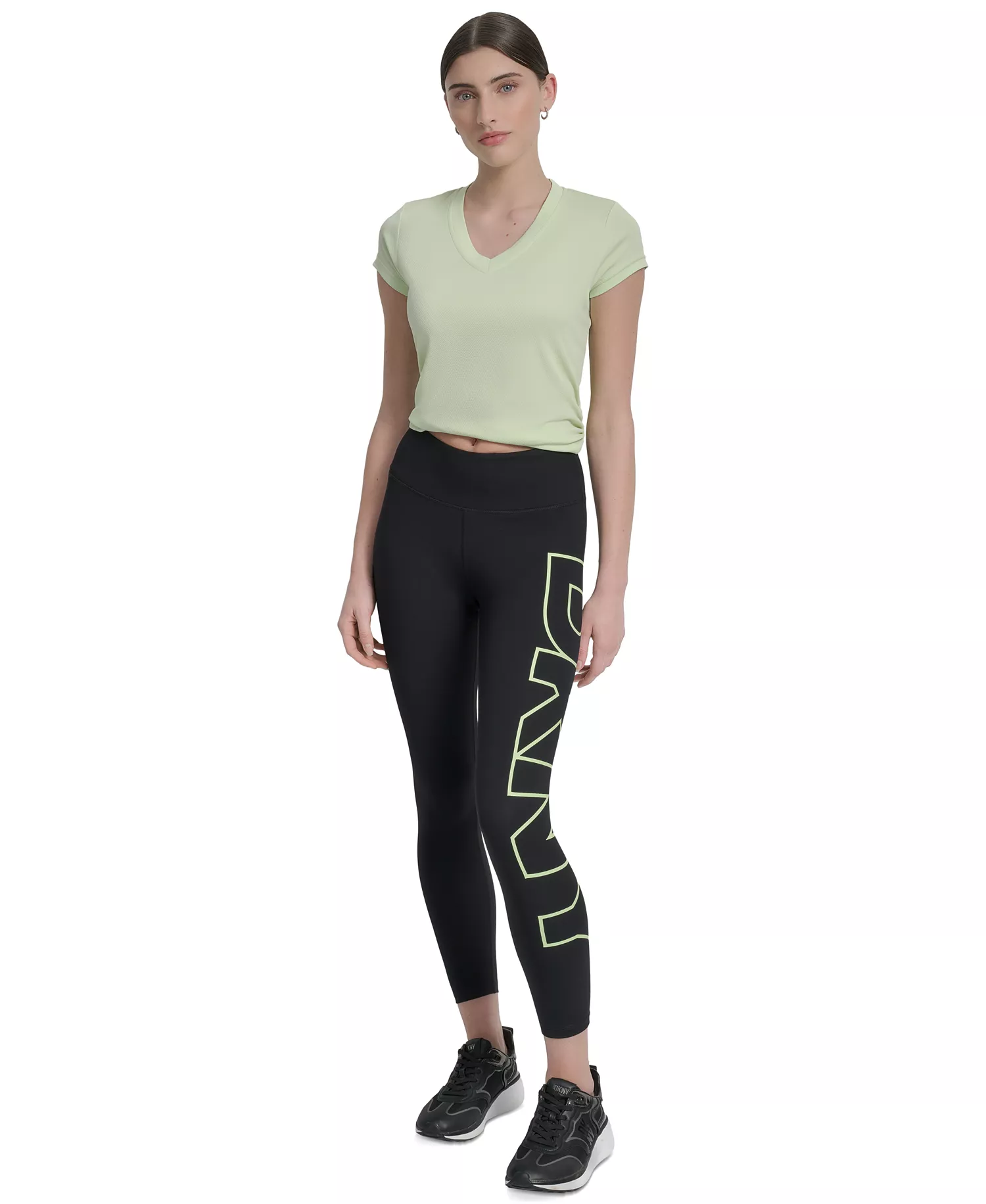 Women's Logo Balance Compression High-Waist 7/8 Tights - Iced Pear - XS