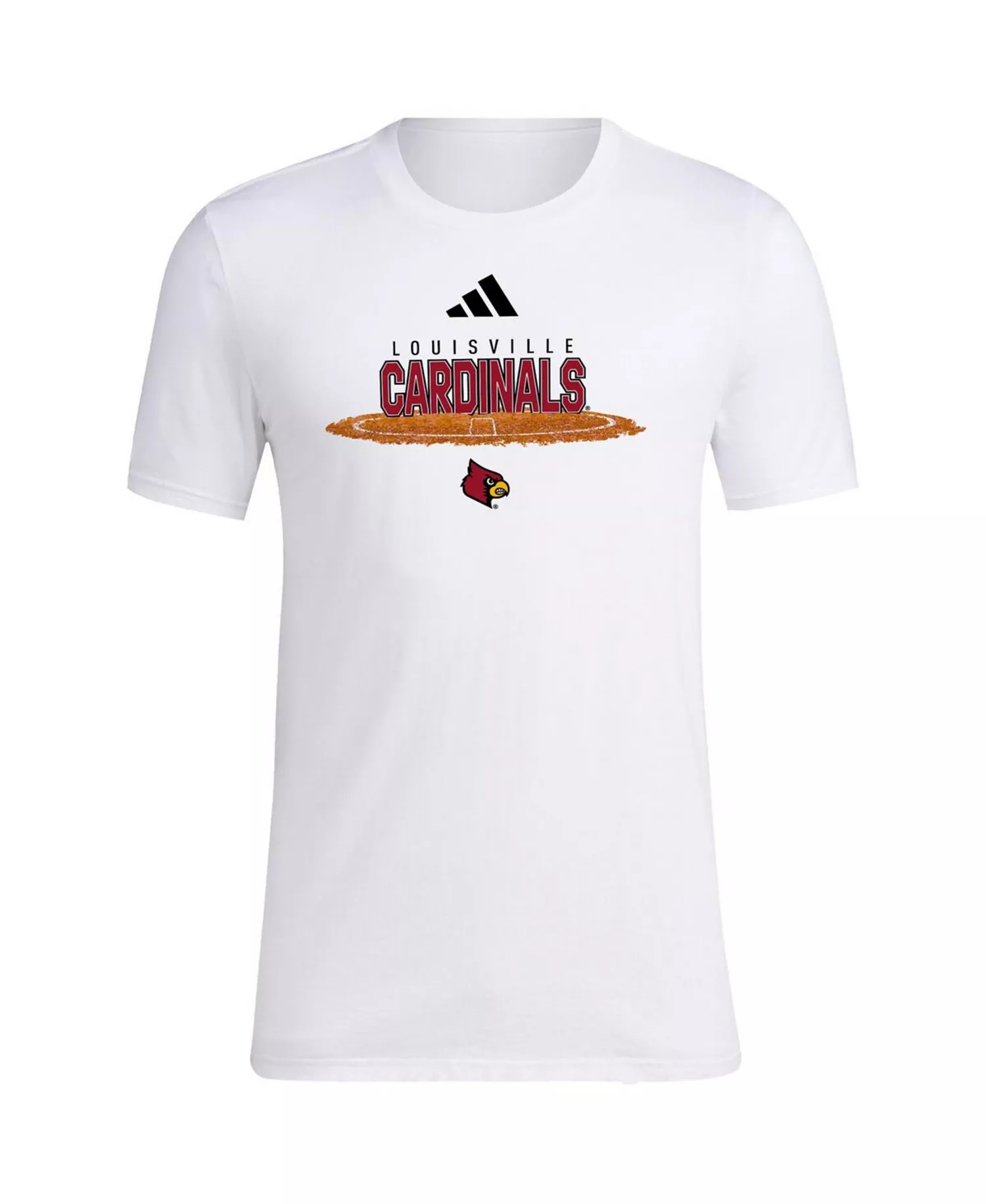 Men's White Louisville Cardinals Softball Pitcher's Circle T-Shirt - White - L