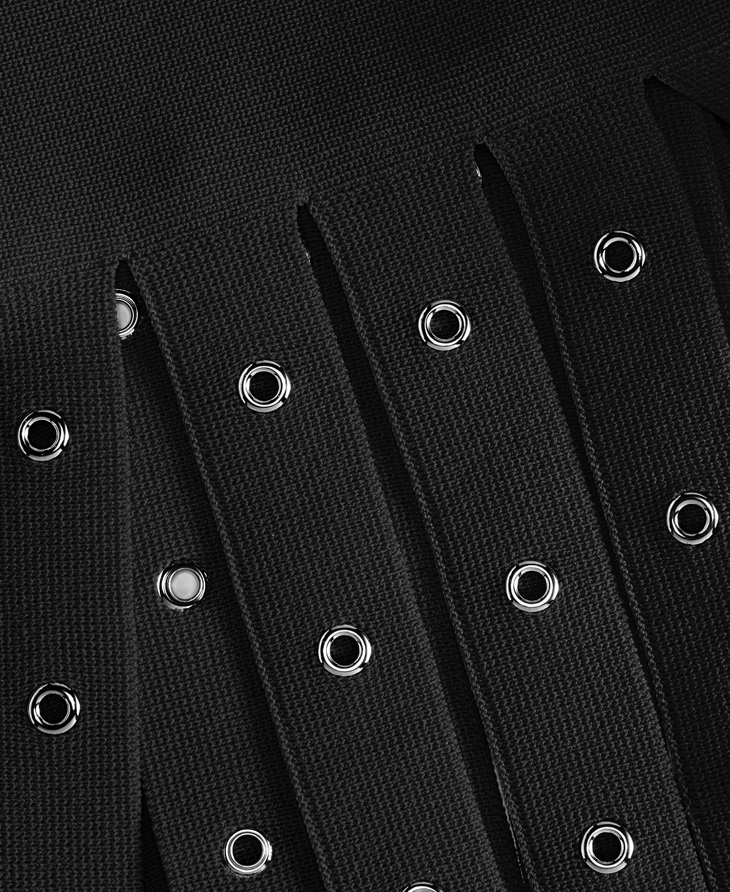 Women's Grommet & Fringe Sweater Skirt - Black - L