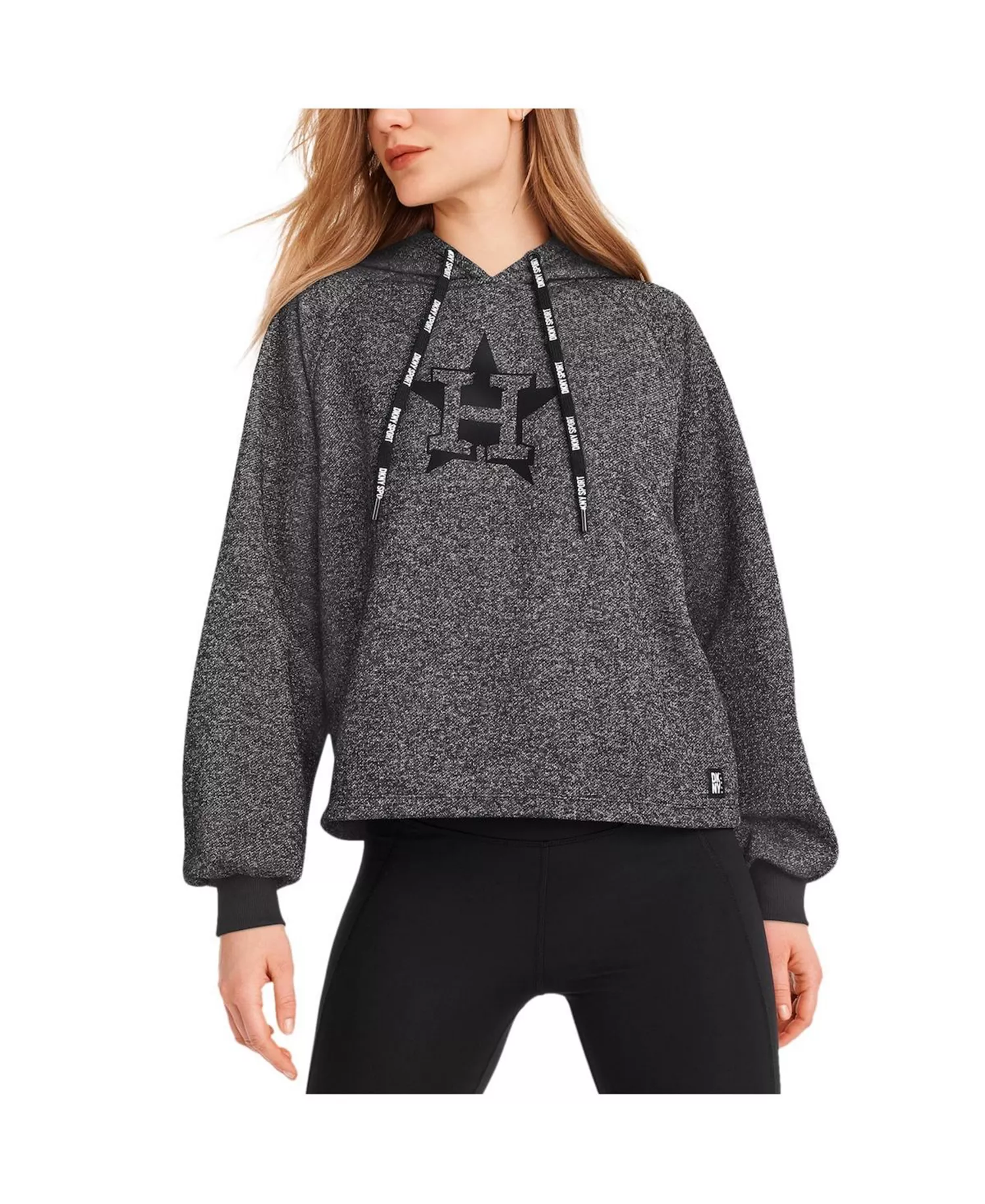 Women's Black Houston Astros Debbie Dolman Raglan Pullover Hoodie - Black - 2XL