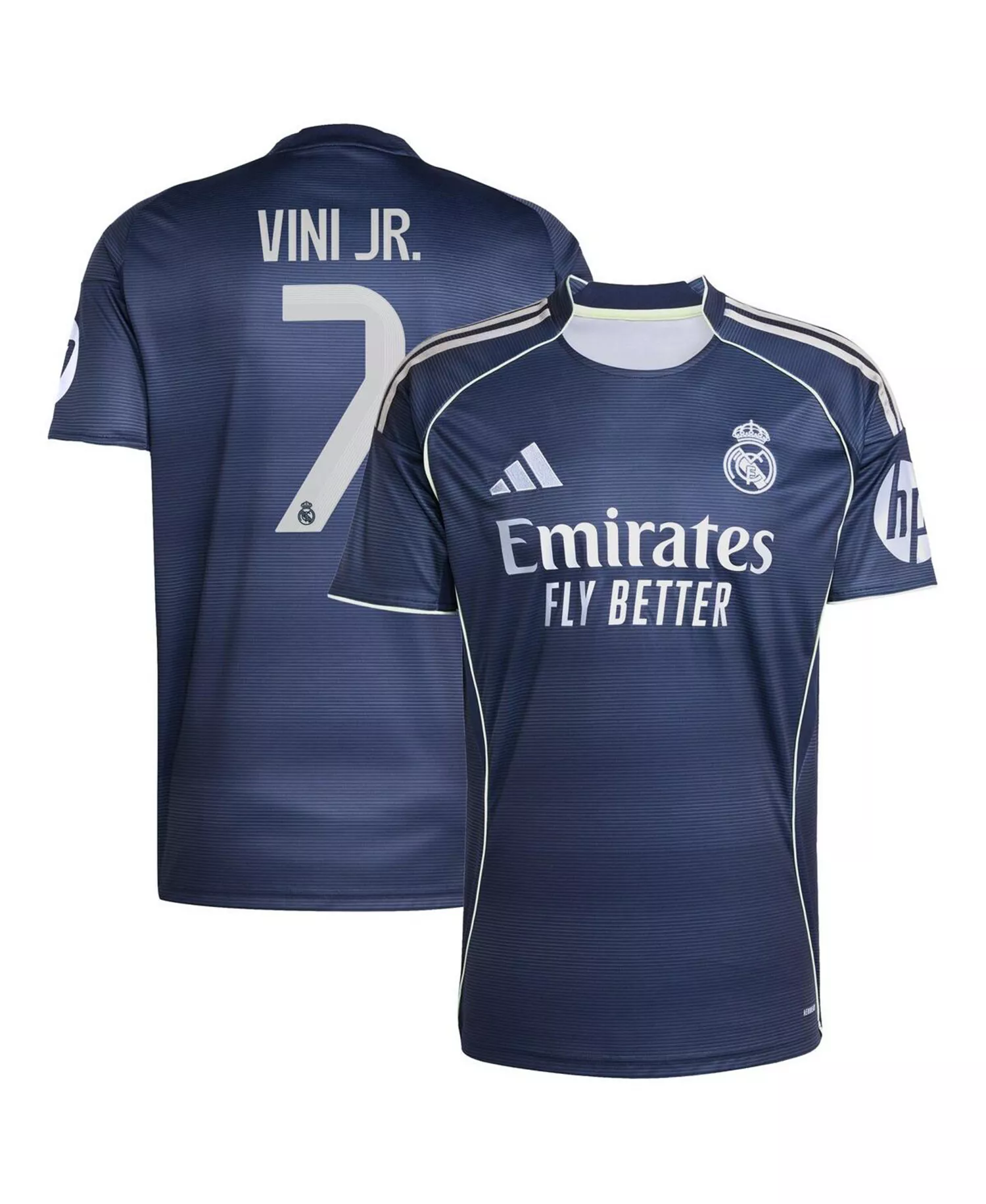 Men's Vini Jr. Blue Real Madrid 2025/26 Away Replica Player Jersey - Blue - 2XL